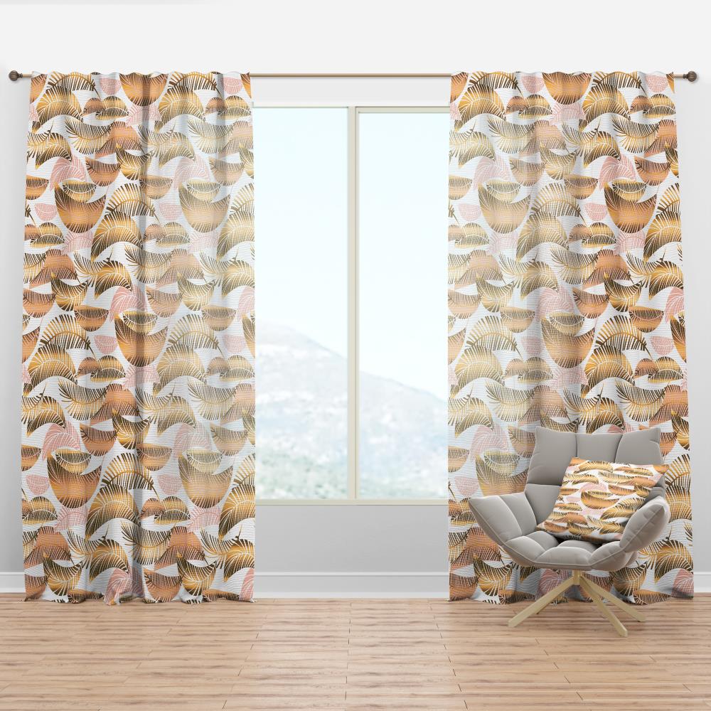 Designart CTN24254-52-120 120-Inches Green Abstract Room darkening Thermal lined Rod pocket Single curtain panel