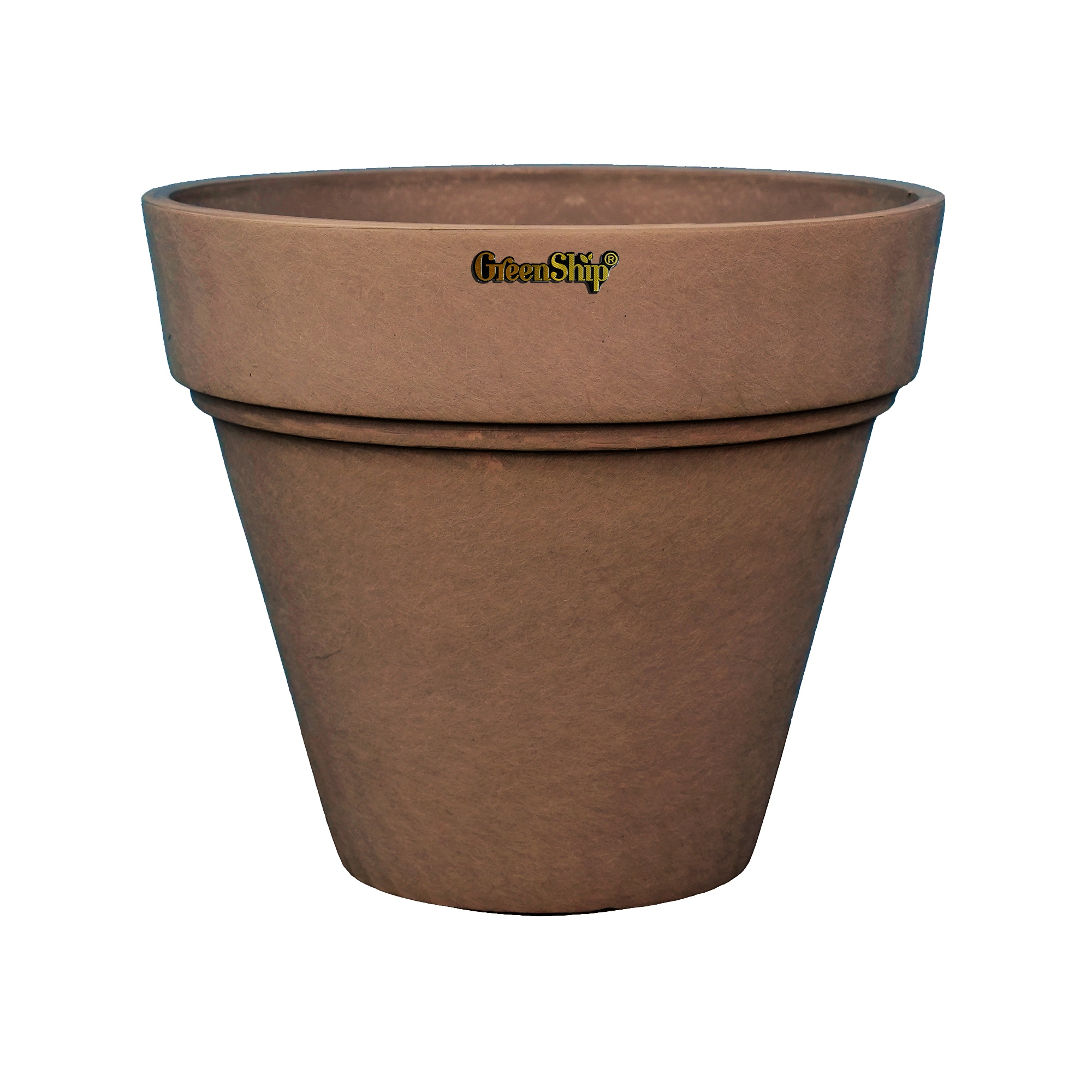 Greenship S-OT30-5C-2 2 -Pack 10.2-in W Medium Brown Resin Indoor/Outdoor Planter