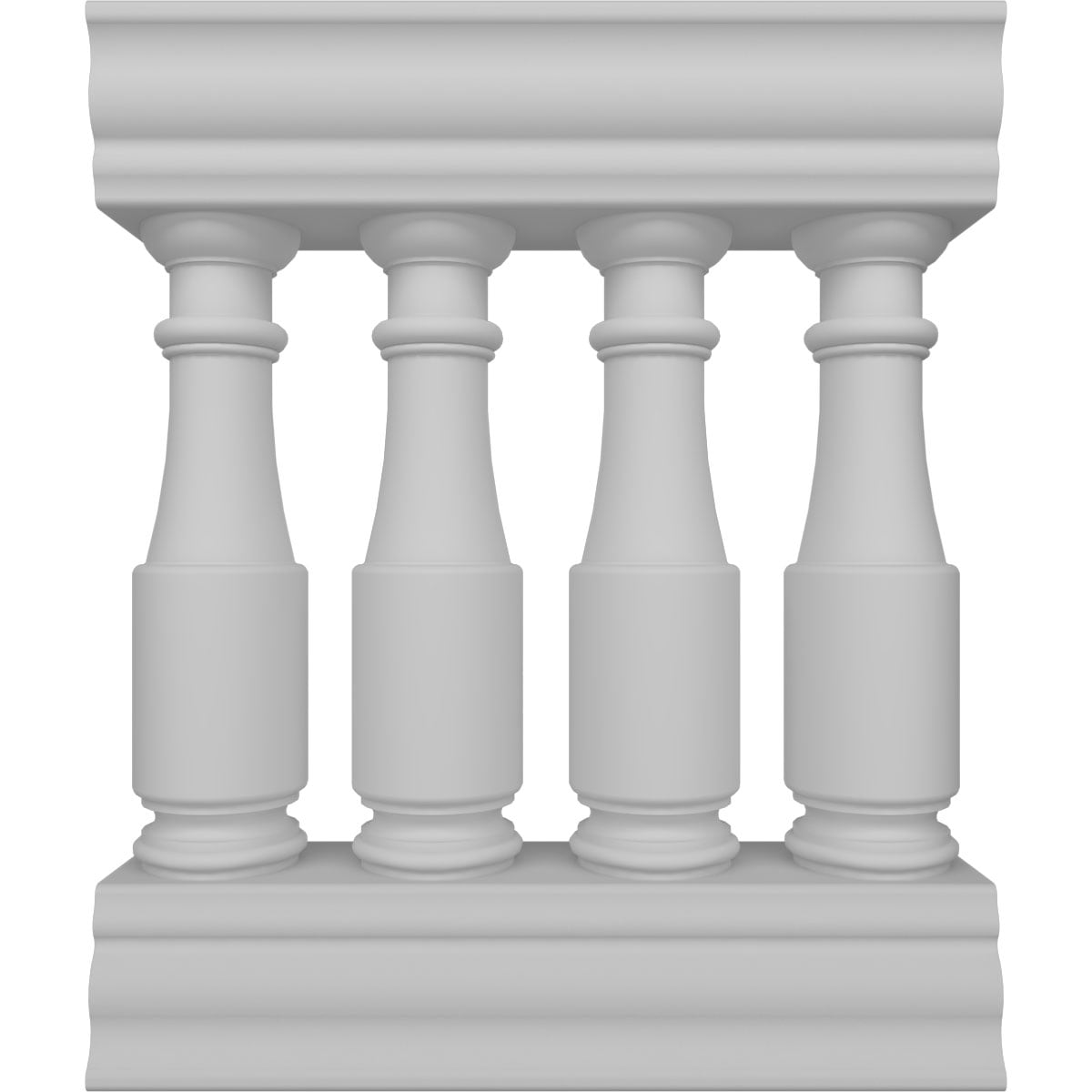 Ekena Millwork BALK32X024HMN FiberThane 2-Feet x 32-Inches Hamilton Fiberglass Deck Rail Kit