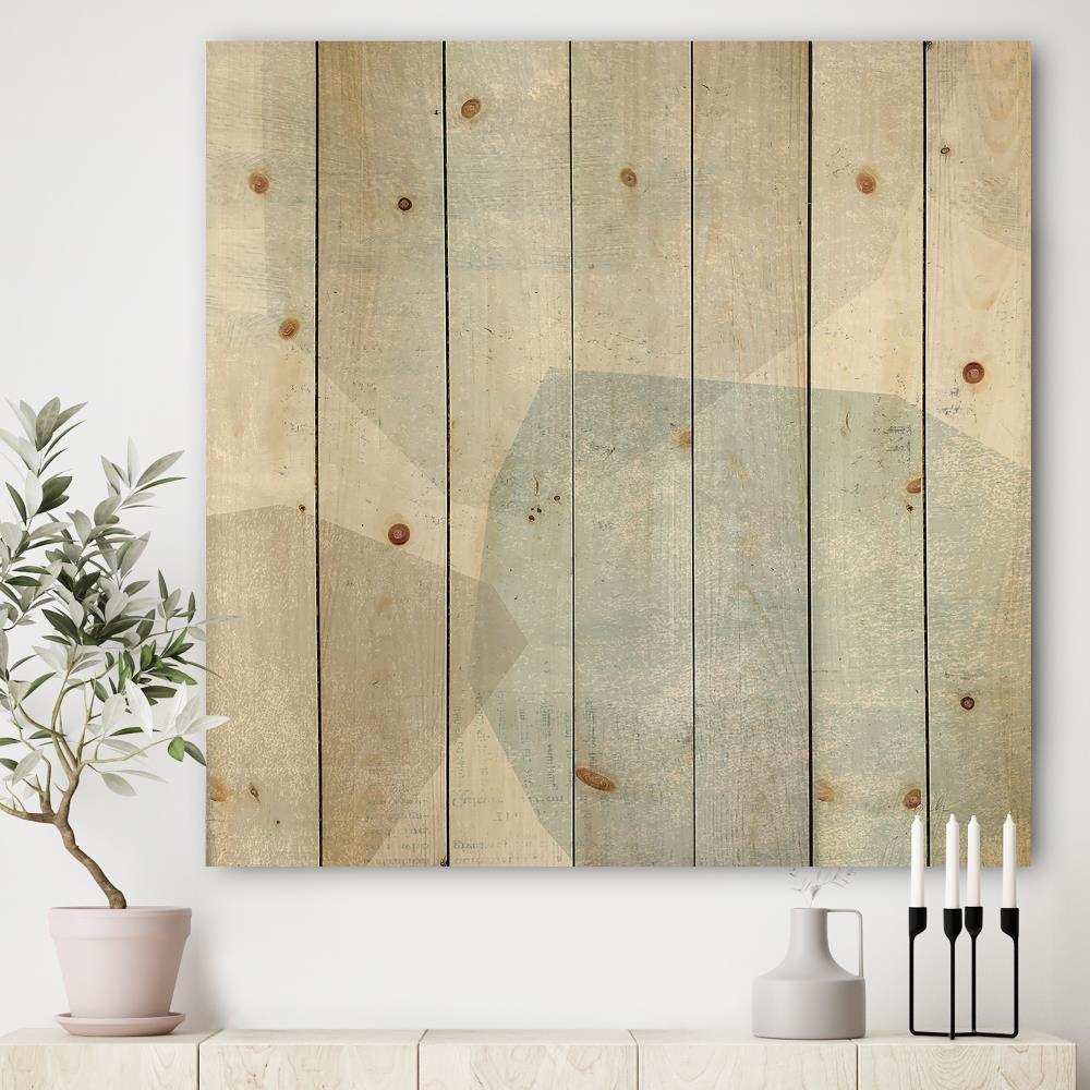 Designart Designart 46-in H x 46-in W Modern Wood Print in the Wall Art ...