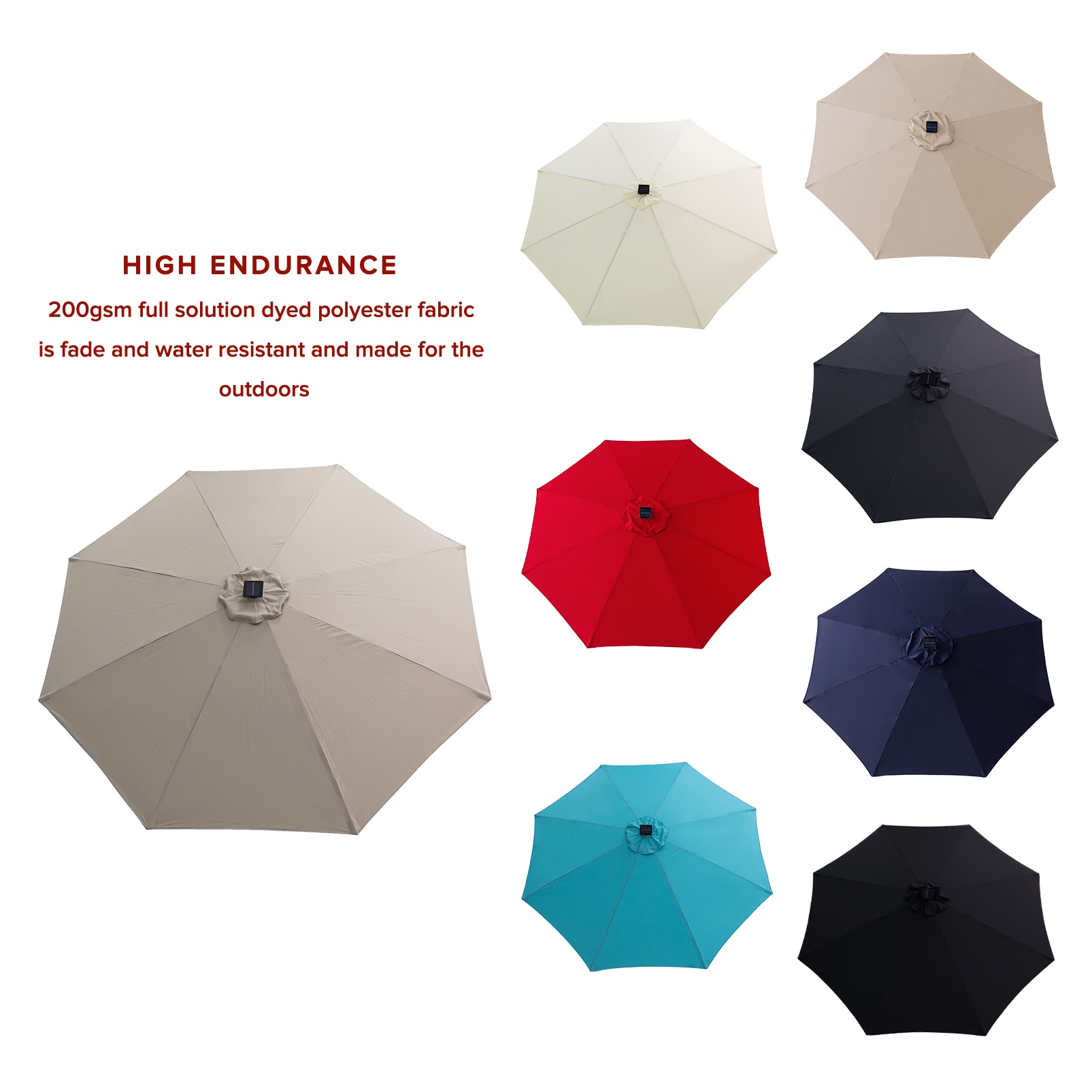 FLAME&SHADE CFSLED10TAUPE Umbrellas-2 - View #5
