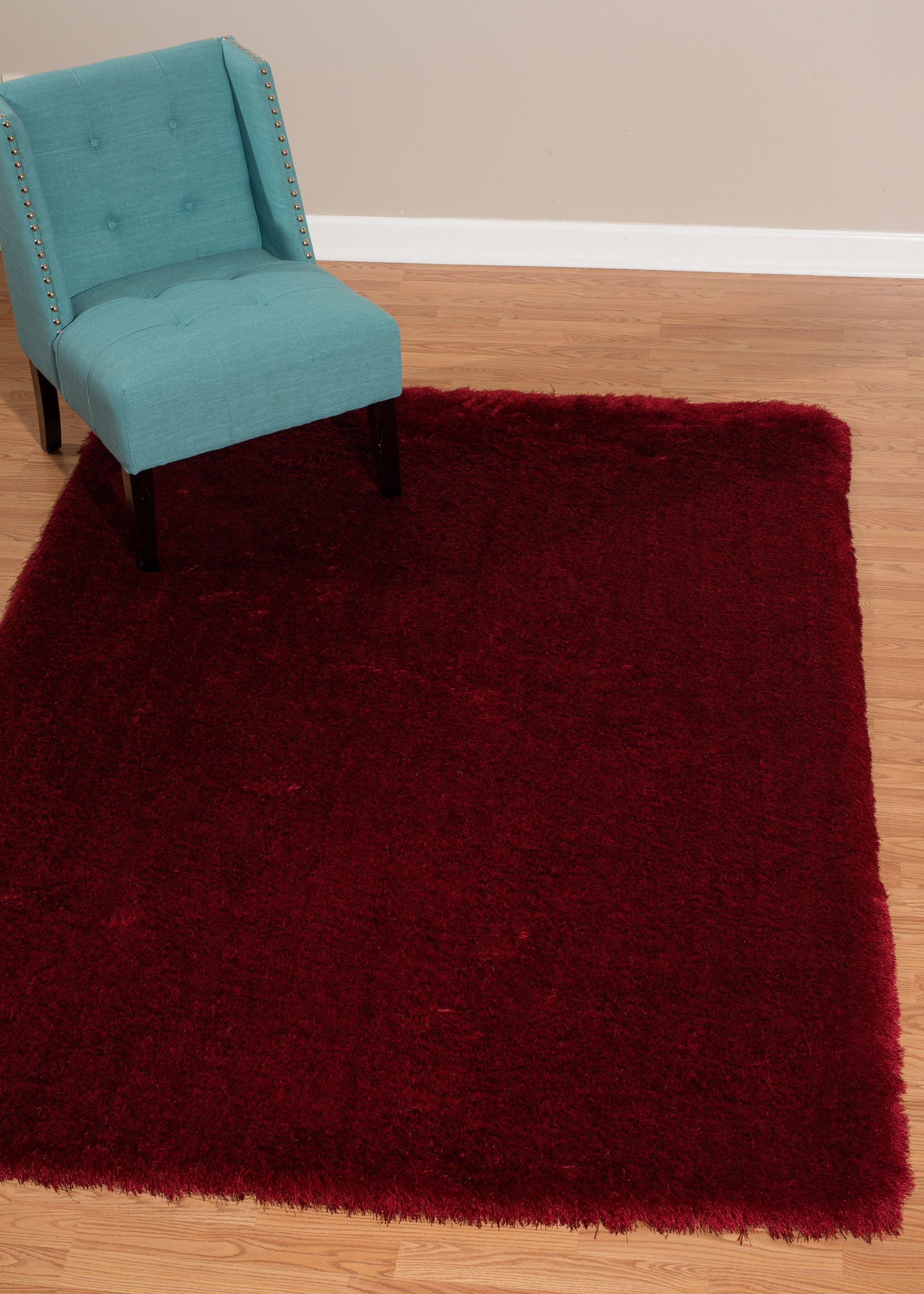 United Weavers Of America 2300 00106 33 Bliss 3 x 4 (ft) Polyester Red Rectangular Indoor Solid Area rug
