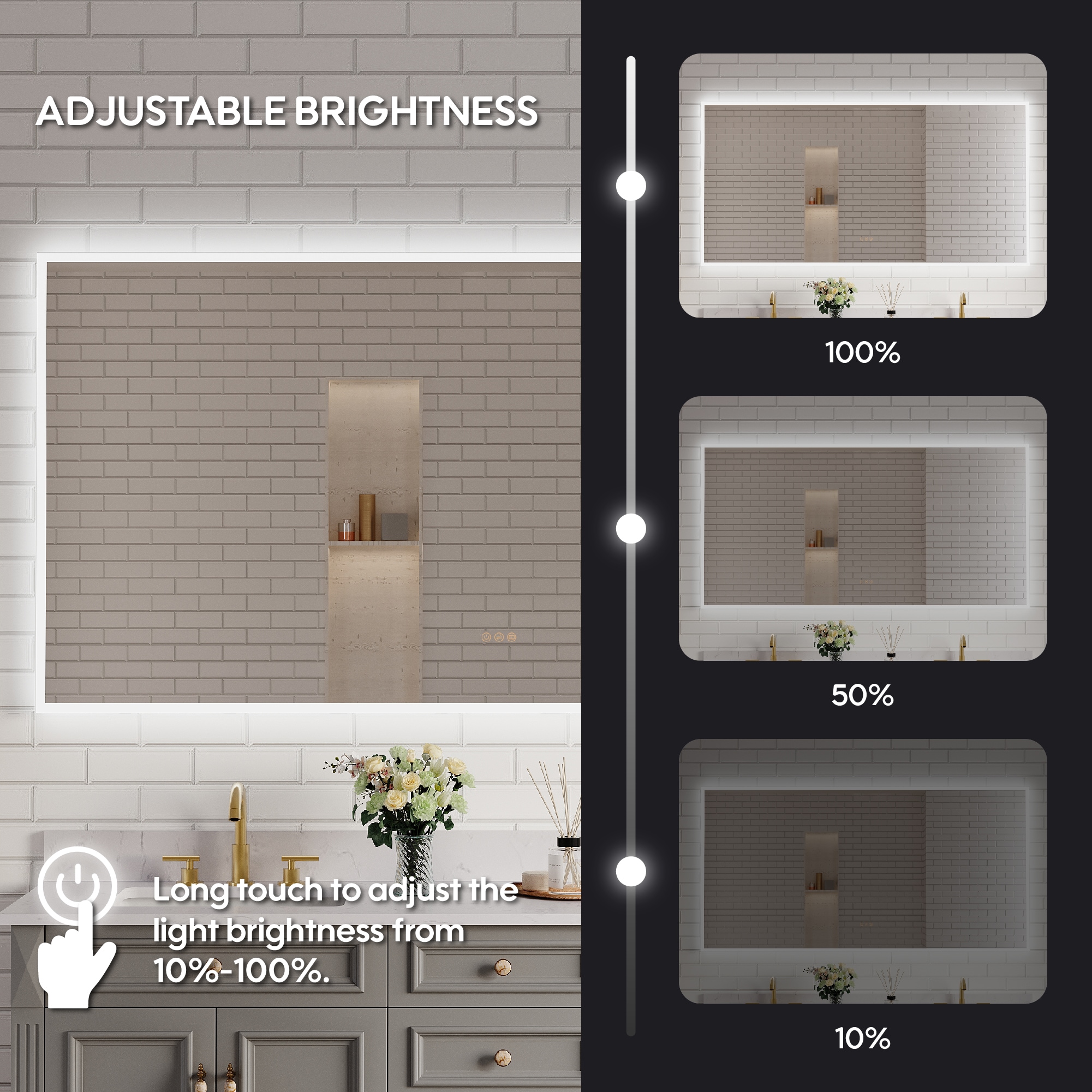 WELLFOR UCS-10FL7236 Framed-Bath-Mirrors - View #4