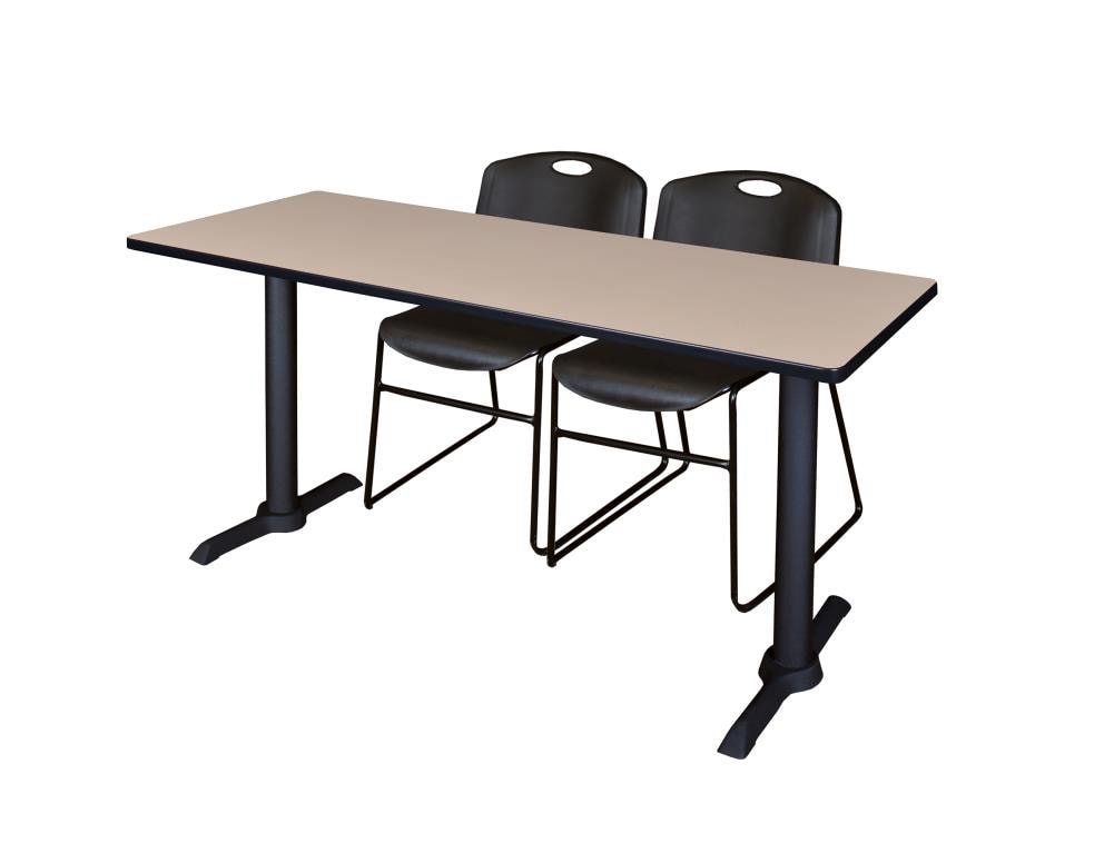Regency MTRCT6624BE44BK Training Off-white 4-Person Training Table (66-in W x 29-in H)