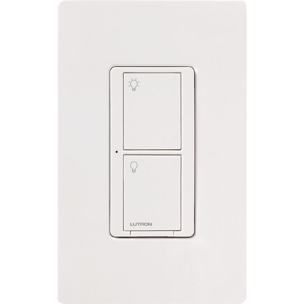 Lutron Caseta Wireless Smart Lighting On/Off Switch and Remote Kit for All Bulb Types White PD5ANS-2BPICO