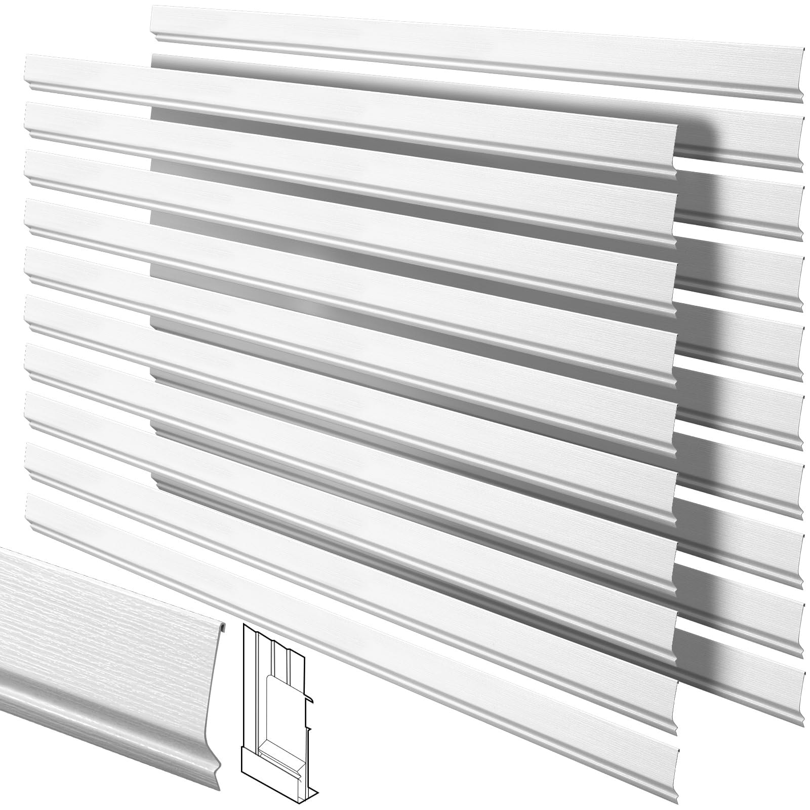 Anqtovp 20 Pack 116 ft Vinyl Skirting Bottom Guard for Mobile Home ...