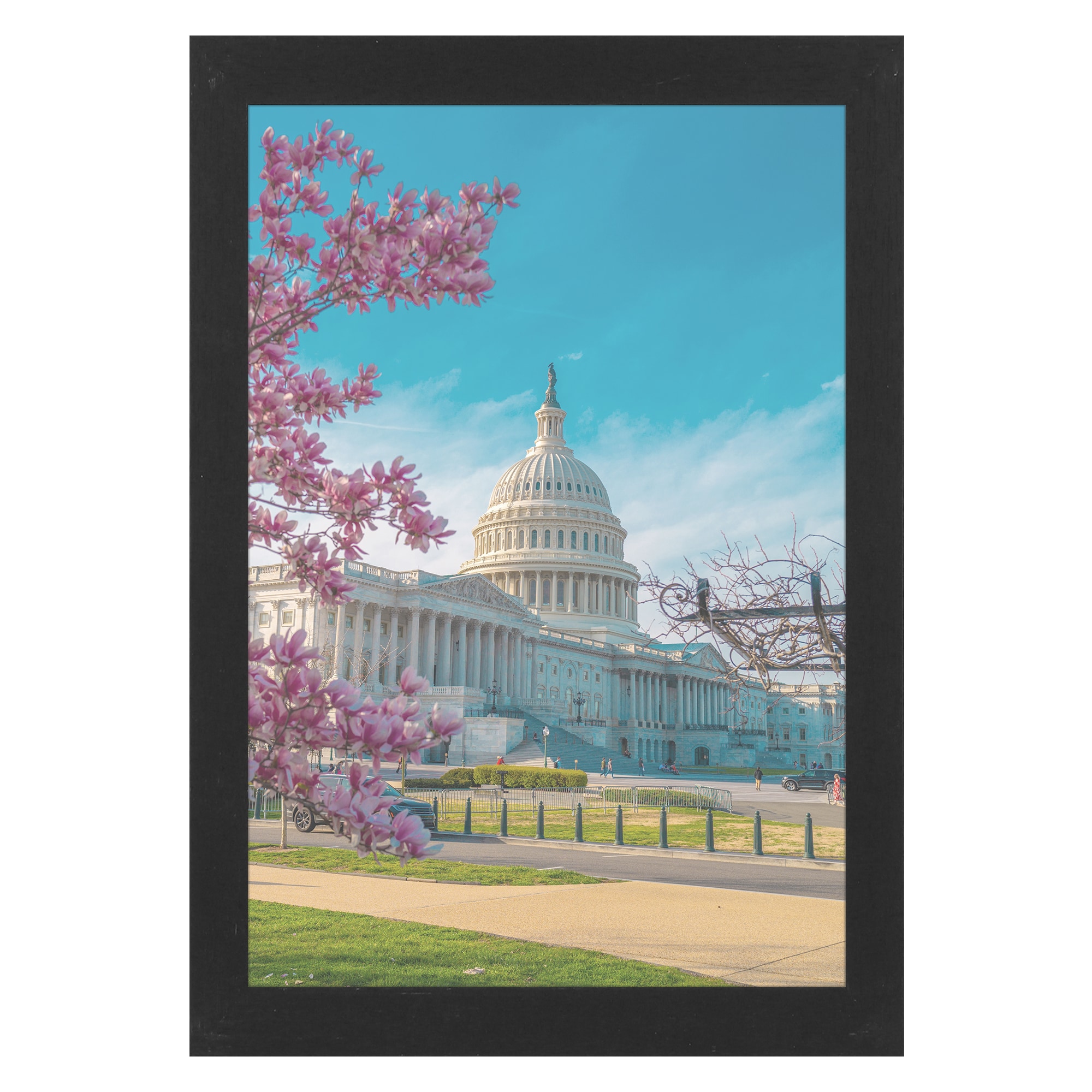 Unique Bargains Picture Frame for Tabletop Display and Wall Hanging  Modern Art Photo Frames for Photo and Poster  Home Decor Picture Frames 8.5x11 Black