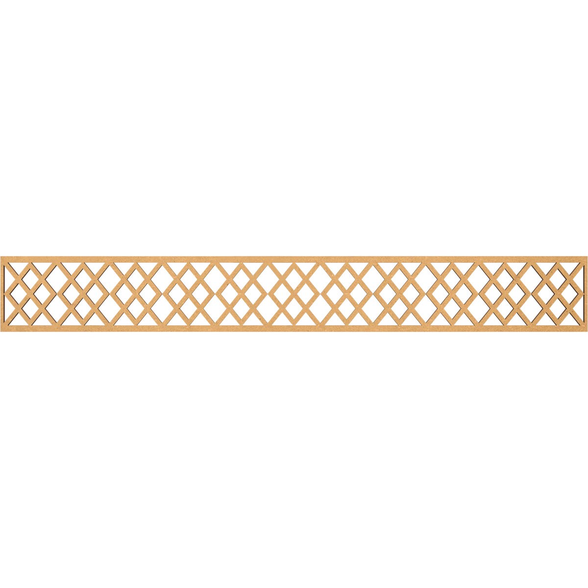 Ekena Millwork MLDA06X46HADMF Hadley Fretwork Flat Trim 6-in x 3.86-ft Brown Unfinished 2157696 Pierced Wall Panel Moulding