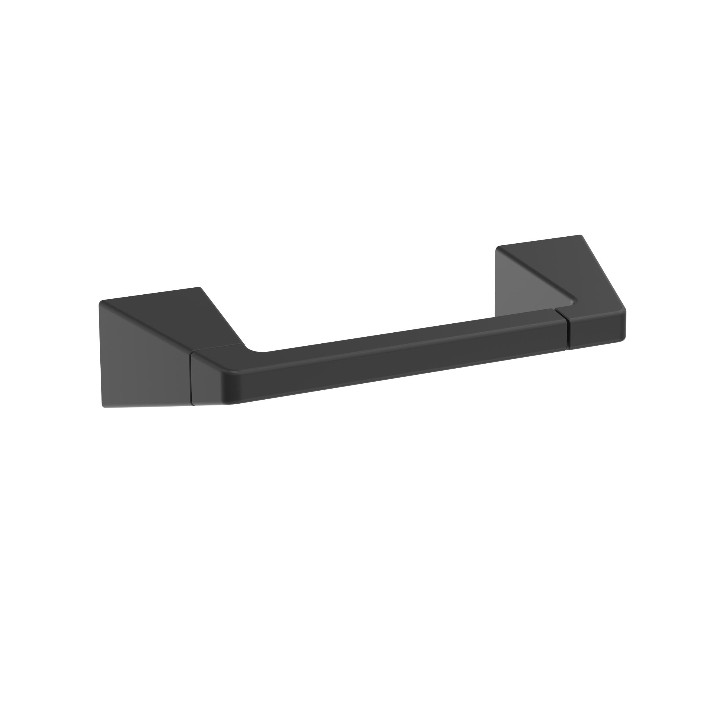 Amerock BH36001MB Blackrock Matte Black Wall mount Double post Toilet Paper Holder 1 -Rolls with Storage