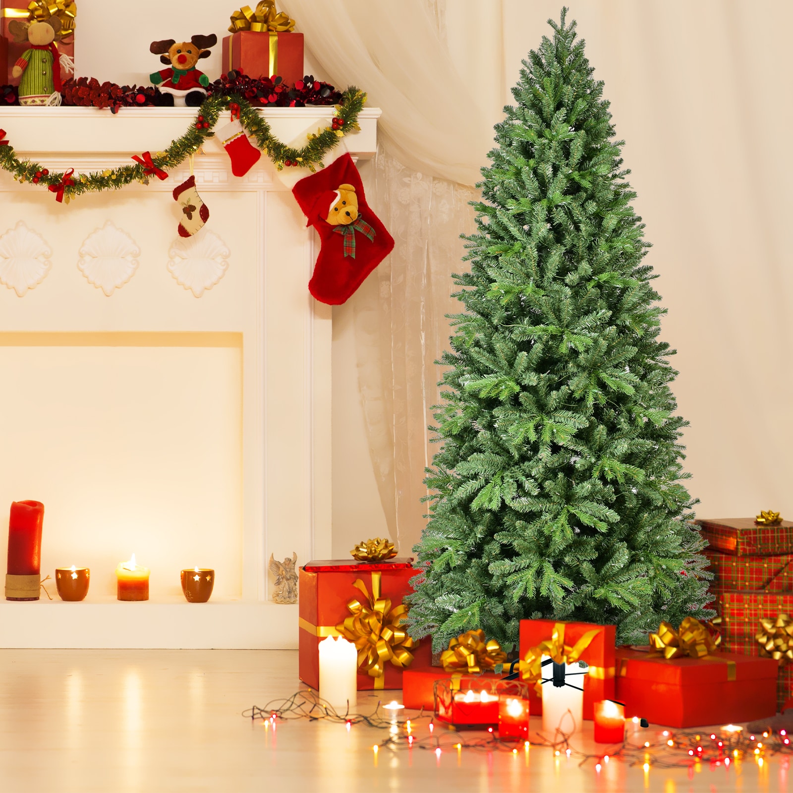 WELLFOR HYG24086US Artificial-Christmas-Trees - View #4