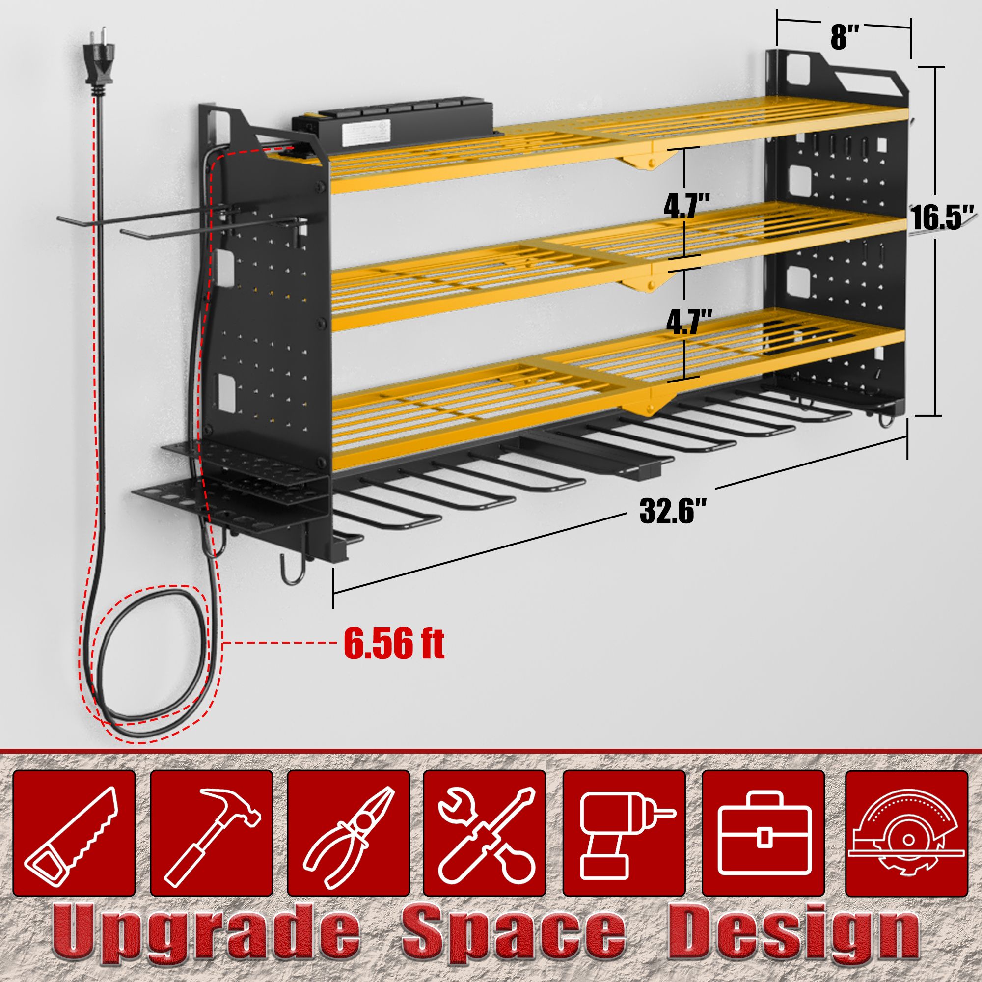 HomLux LW-ML00BYE Garage-Storage-Hooks - View #8