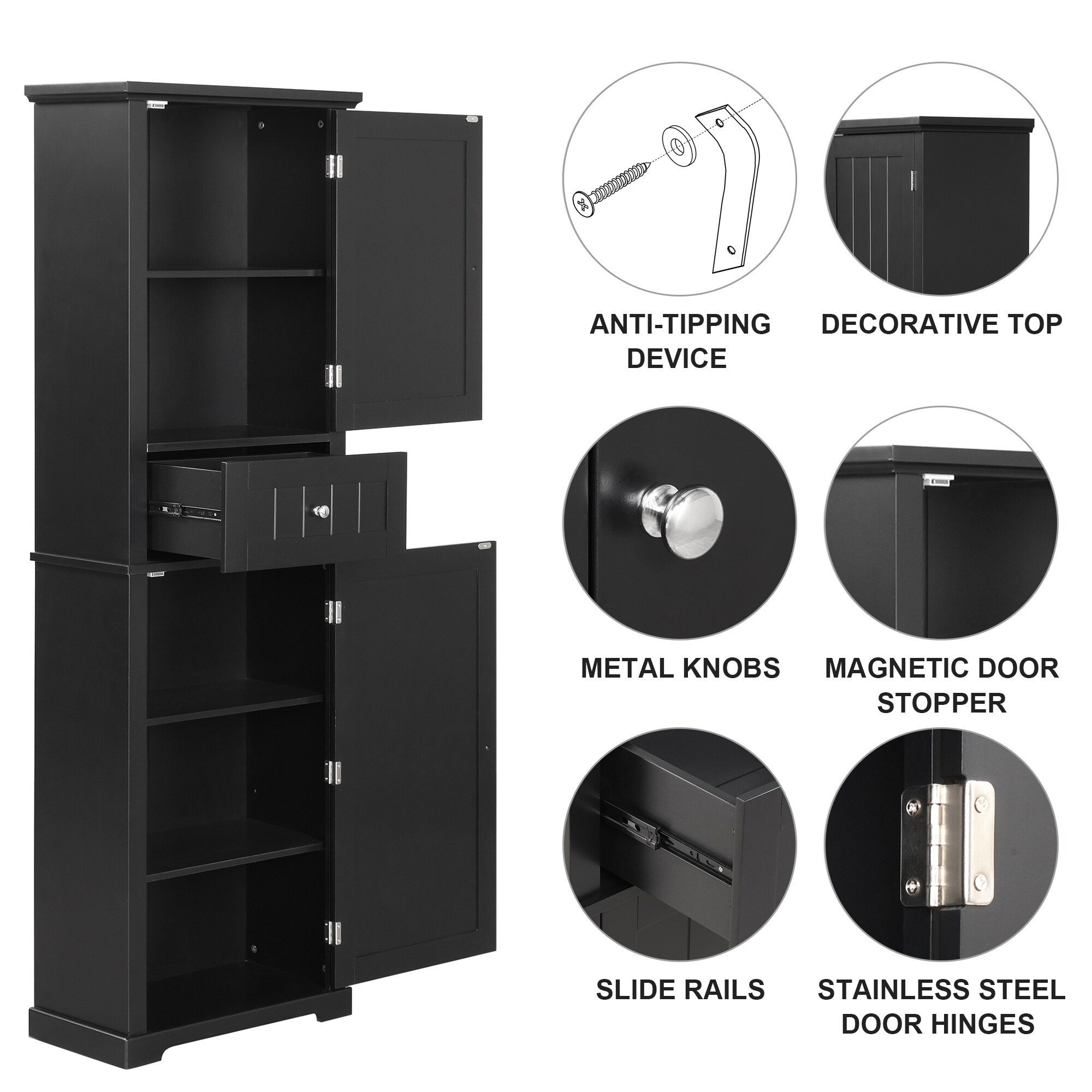 Huluwat P-DJ-2727AAB Linen-Cabinets - View #6