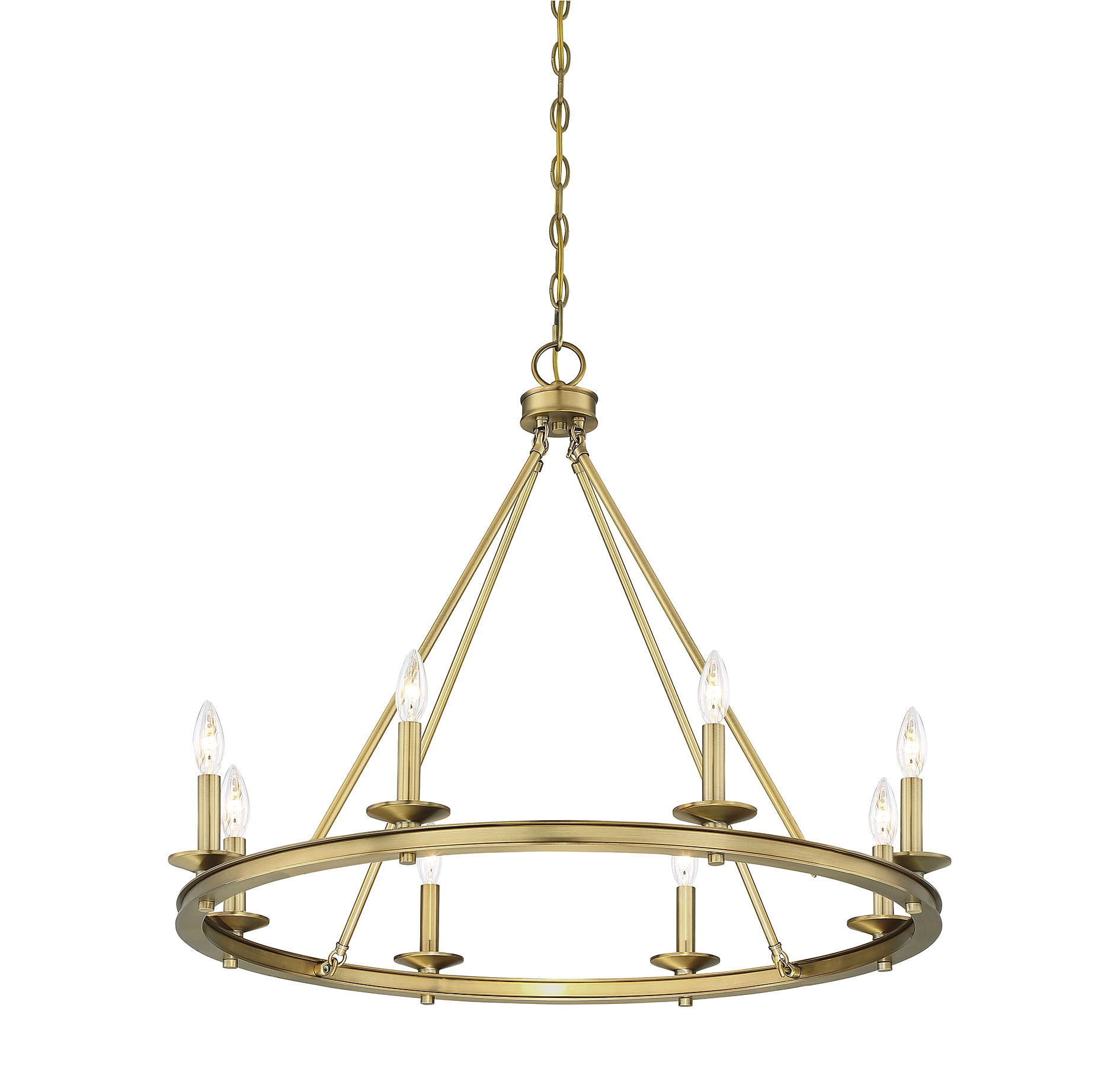 Middleton Warm Brass 8-Light Modern Farmhouse Chandelier