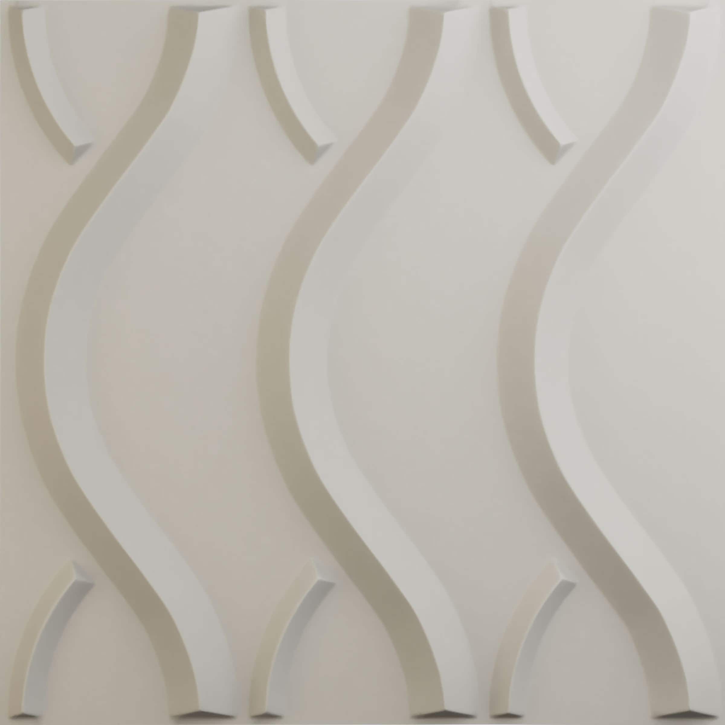 Ekena Millwork WP20X20NXGBW 19-5/8-in x 19-5/8-in Embossed Paintable/Stainable White PVC Wall Panel (
