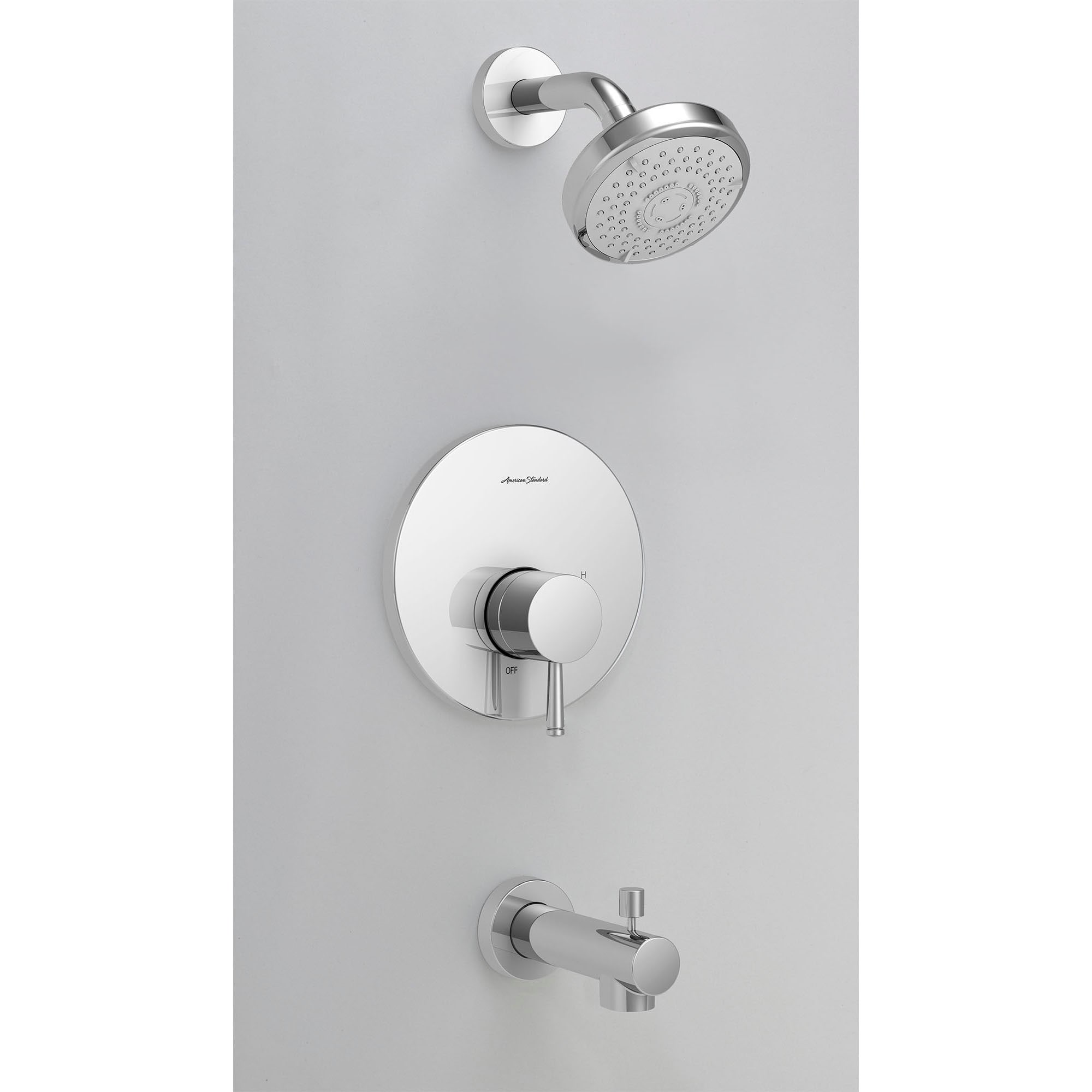 Polished Chrome Wall Mounted Handheld Shower Faucet Set
