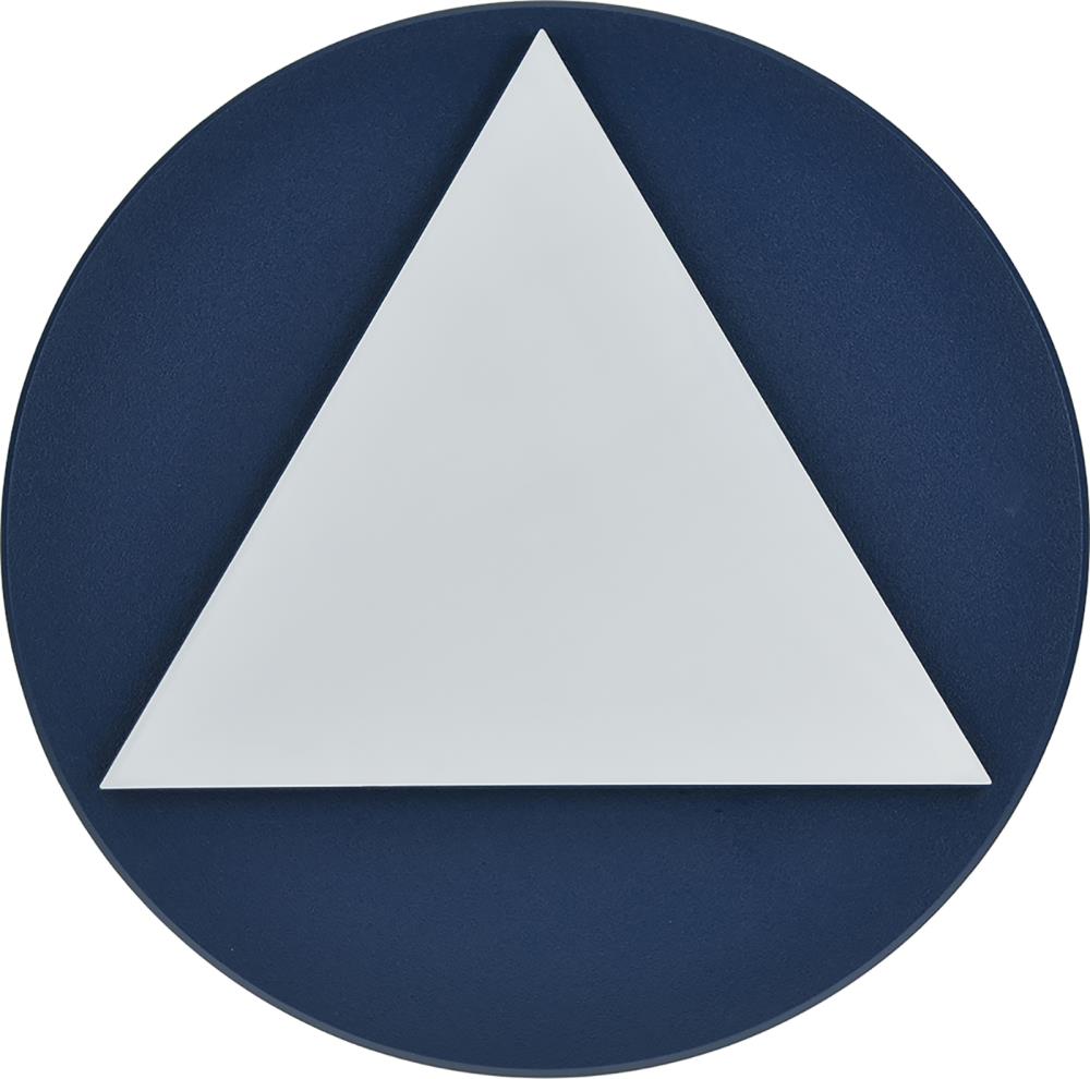 Blue Plastic Circle Triangle Restroom Sign X 12 In Details about   12 In 
