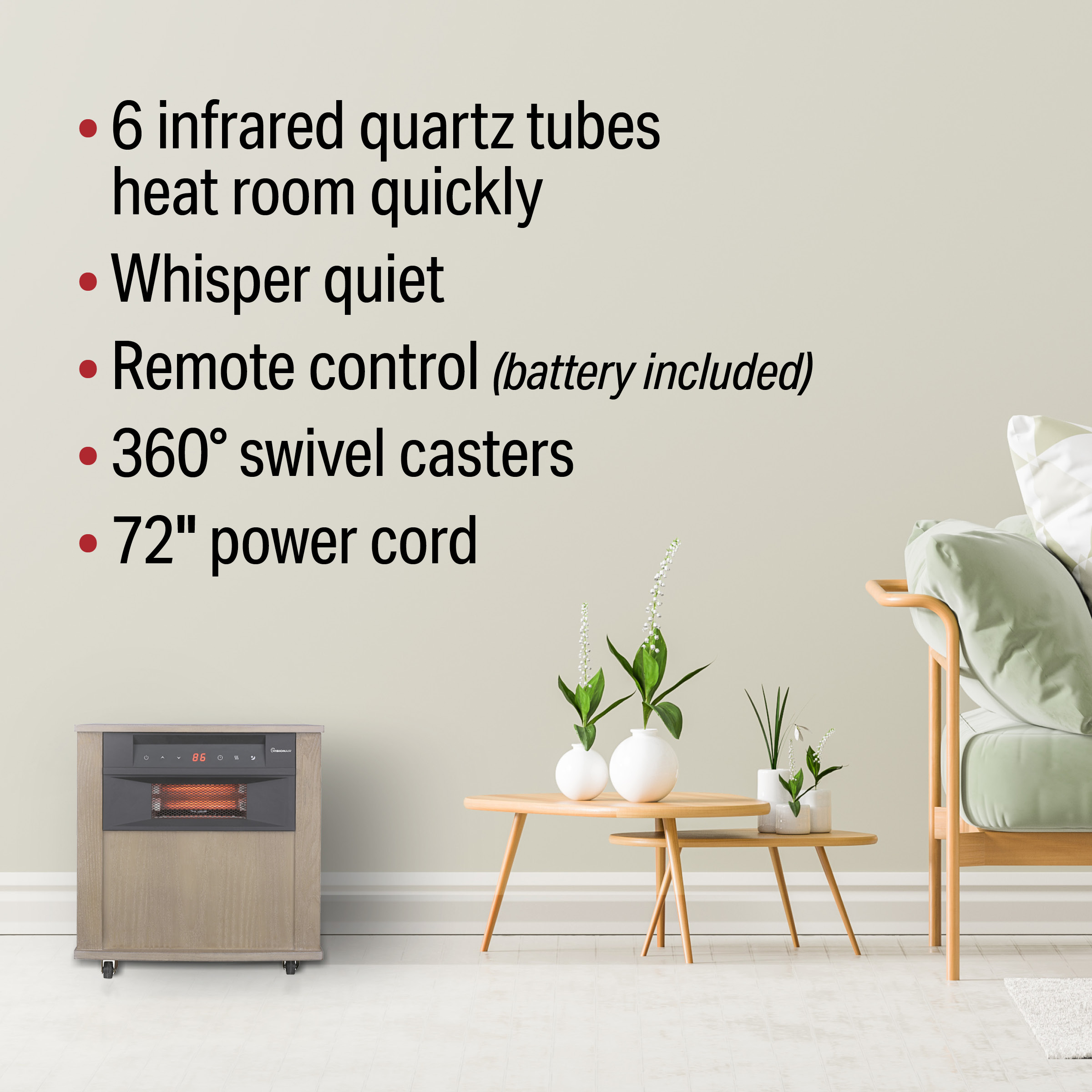 VisionAir 1VAHQ18WG Portable-Electric-Heat - View #4