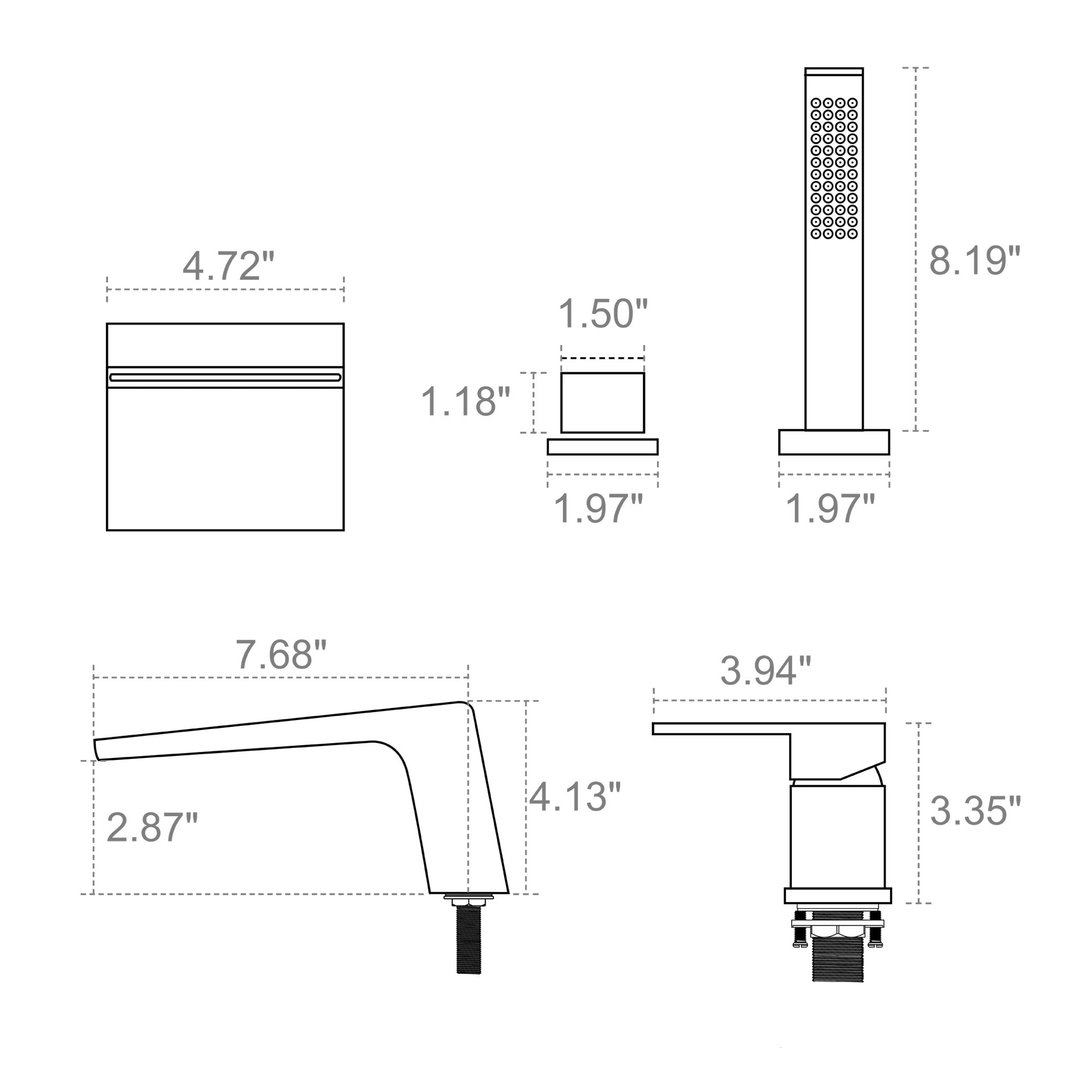 CASAINC CASA04CP-12 Roman-Tub-Faucets - View #7
