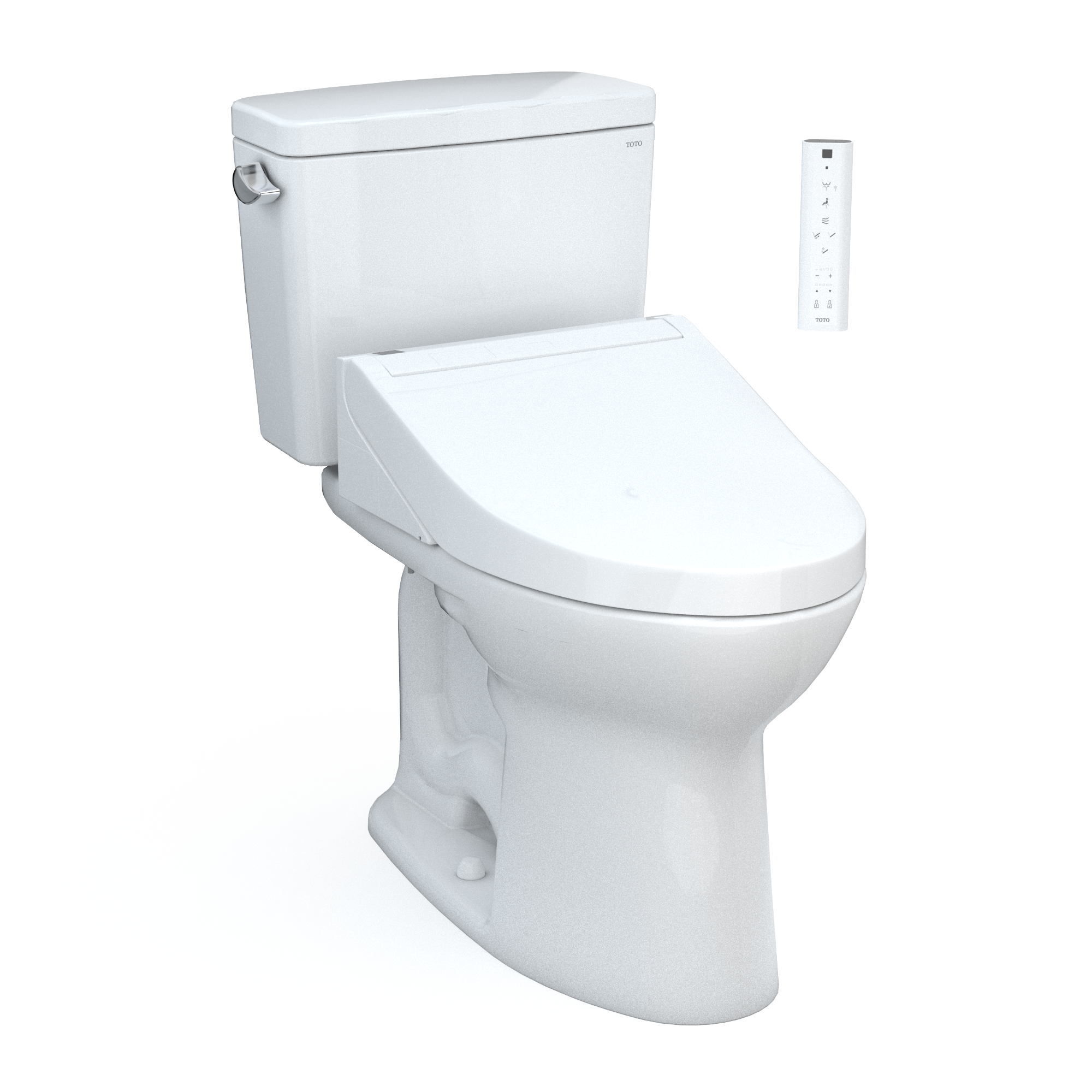 TOTO Drake Cotton Elongated Standard Height 2-piece Soft Close Toilet 12-in  Rough-In with Bidet 1.6-GPF