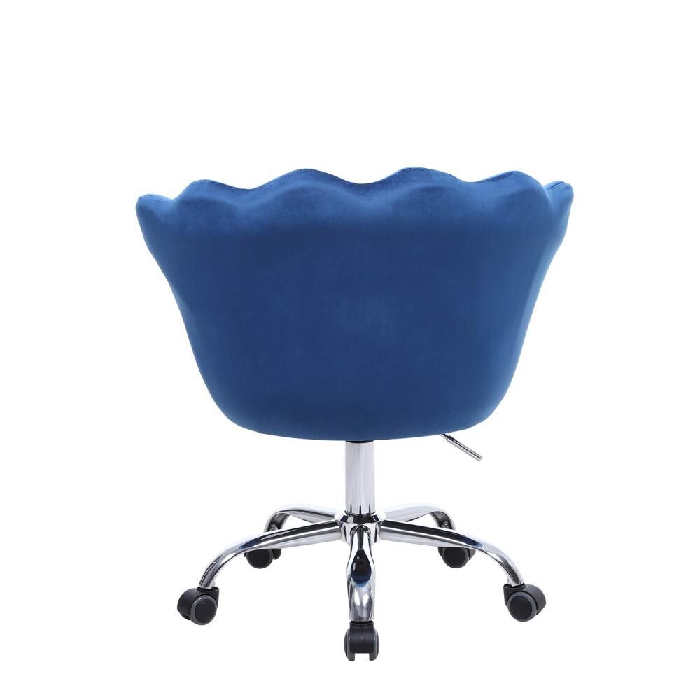 fuzzy blue desk chair