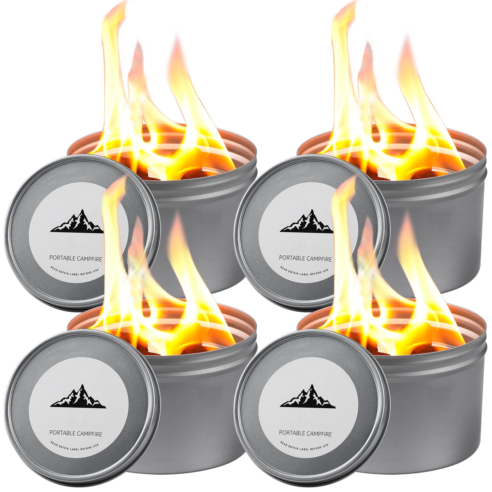 Adrinfly - 2 pack portable campfire compact fire pits eco friendly soy wax recycled paper brique...