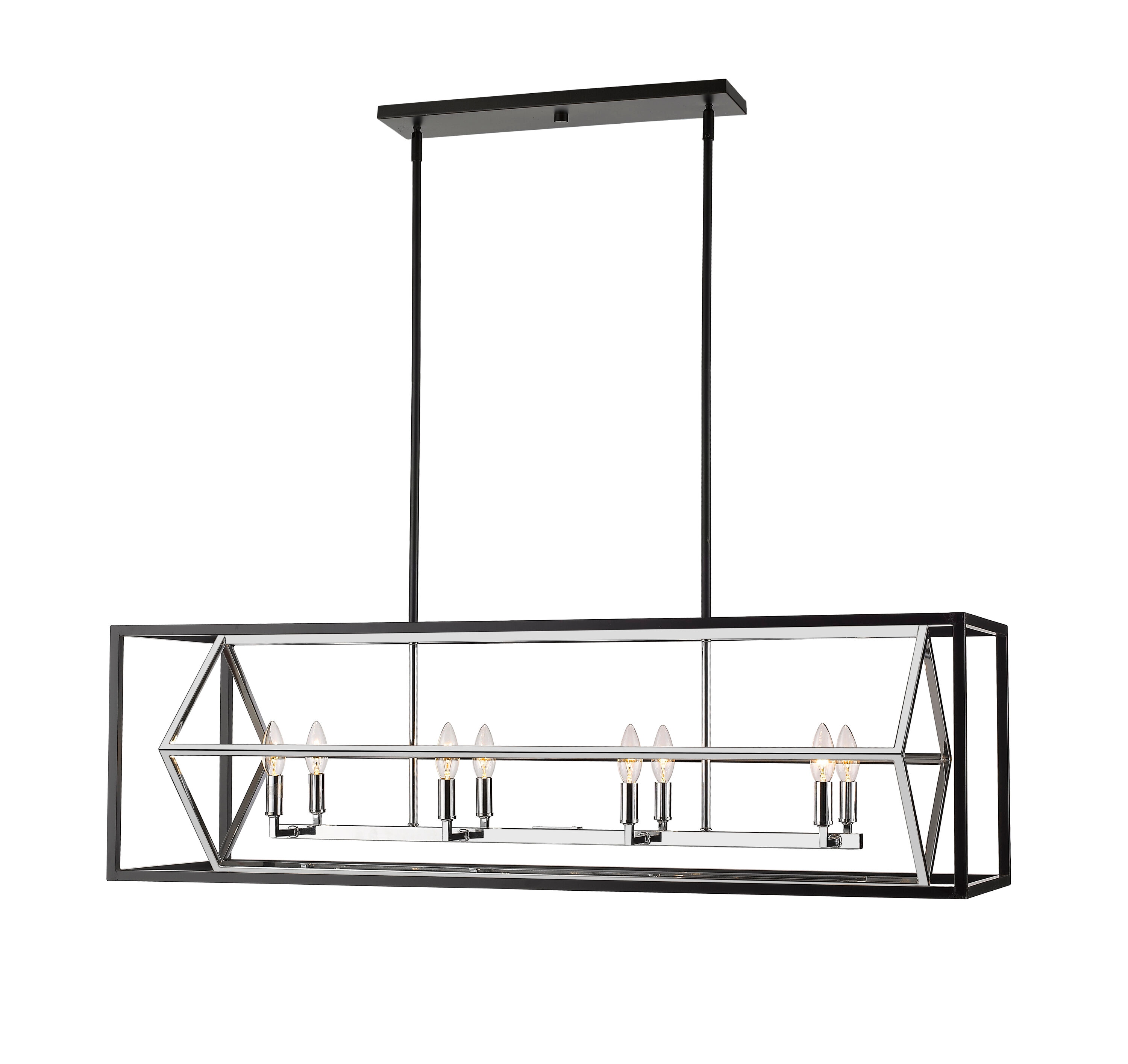 Z-Lite 457-8L-CH-MB Pool-Table-Lighting - View #2
