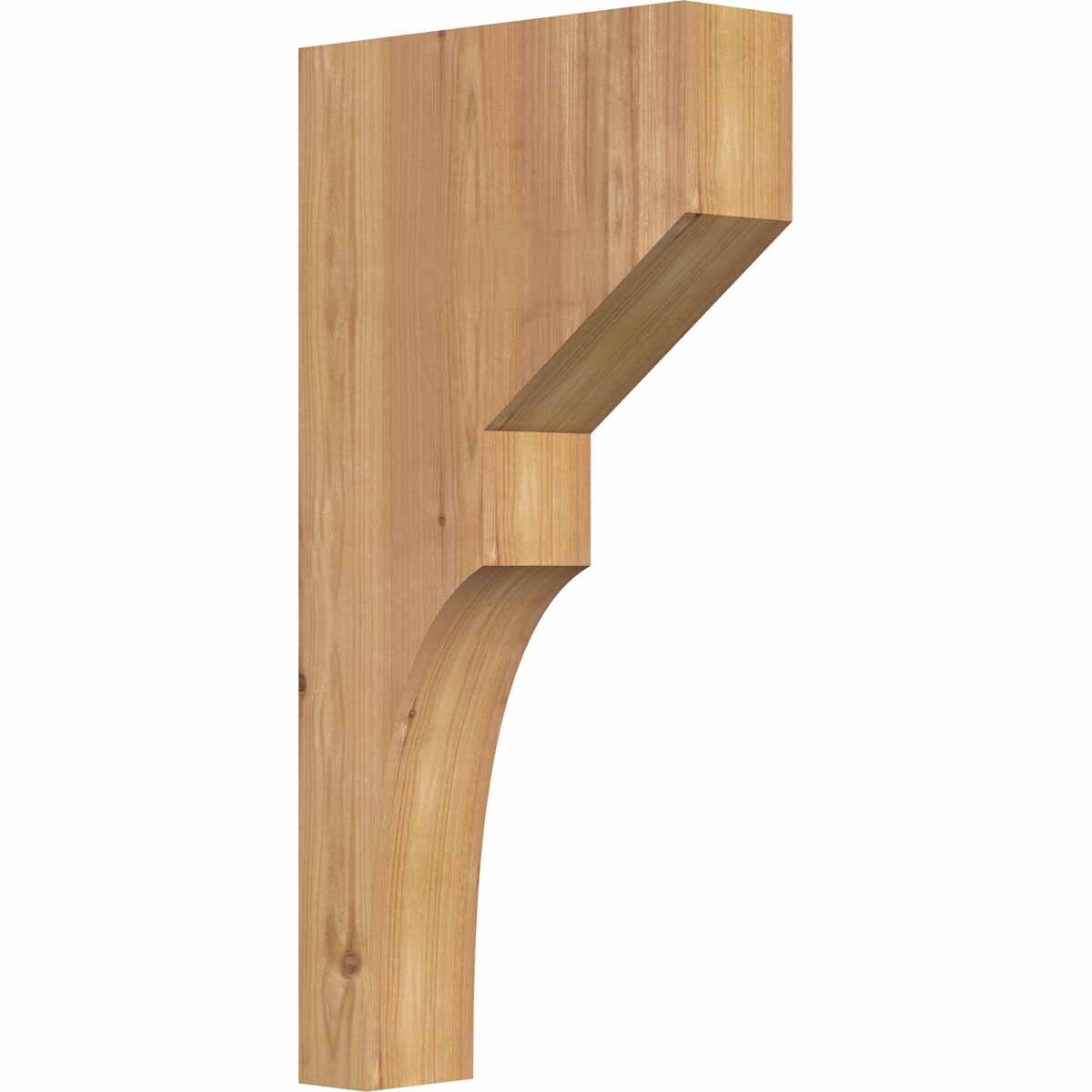 Ekena Millwork COR04X12X24MON00SWR 3.5-in x 12-in x 24-in Monterey Unfinished Western red cedar Wood Paintable/Stainable Corbel