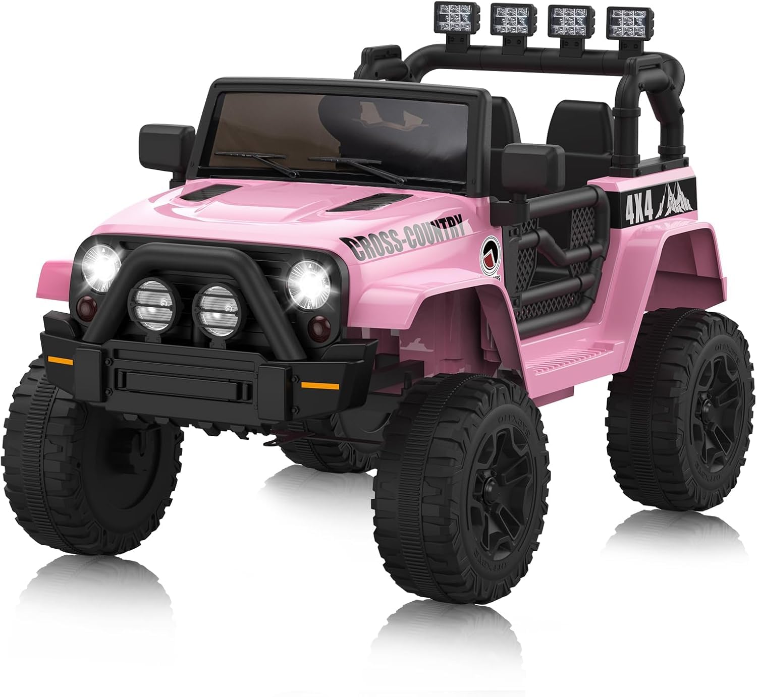 2-Seater Ride On Truck 12V Battery Powered Electric Vehicle for Kids with Remote ControlMP3Safety BeltLED Lights