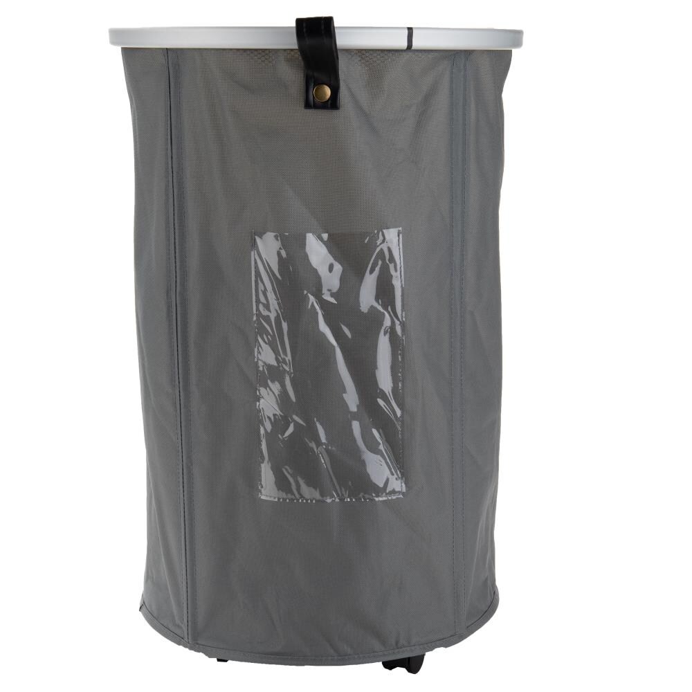 Mind Reader ROUHAMP-GRYM 93-Liter Canvas 2-Compartment Sorter Laundry Cart