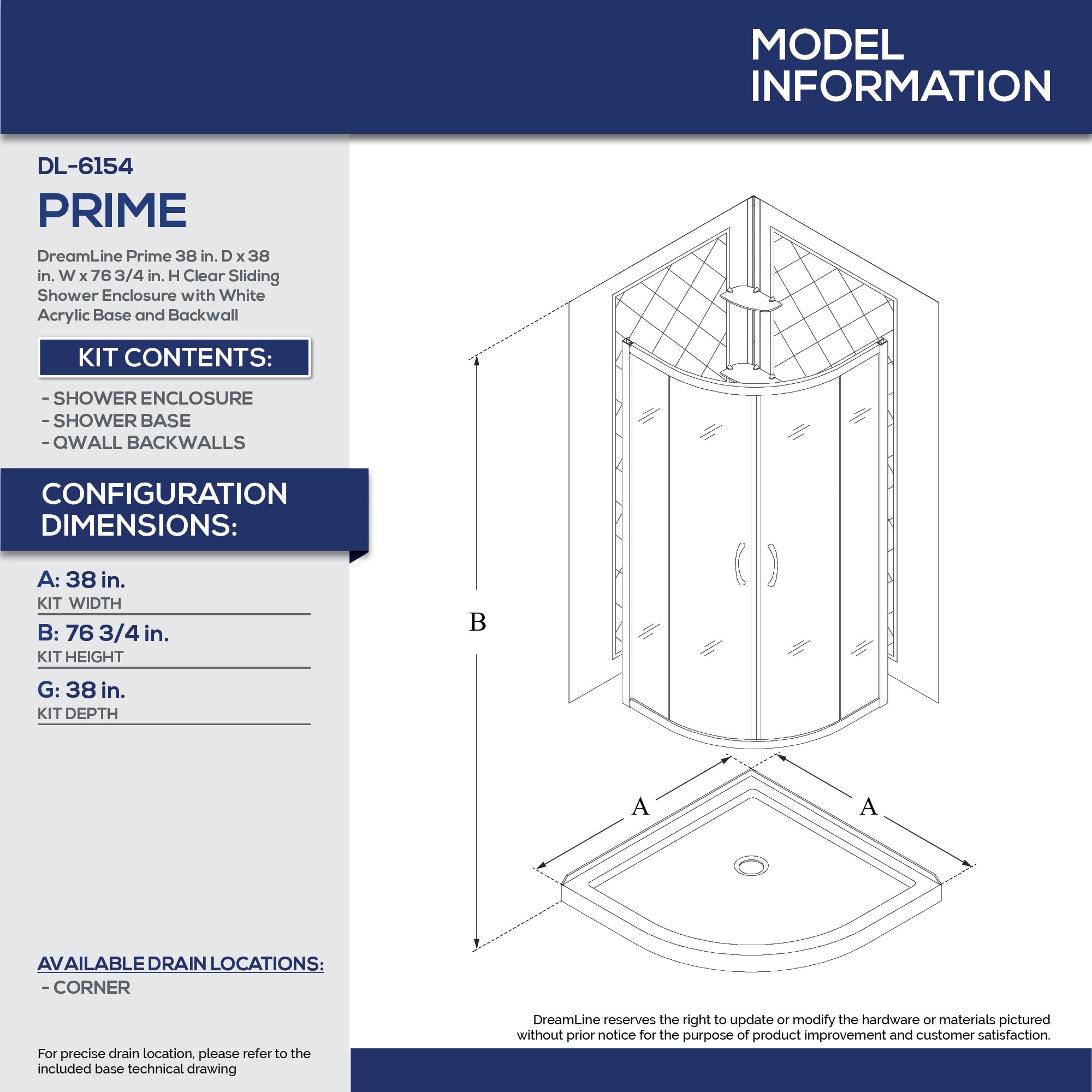 DreamLine DL-6154-06CL Alcove-Shower-Kit - View #7