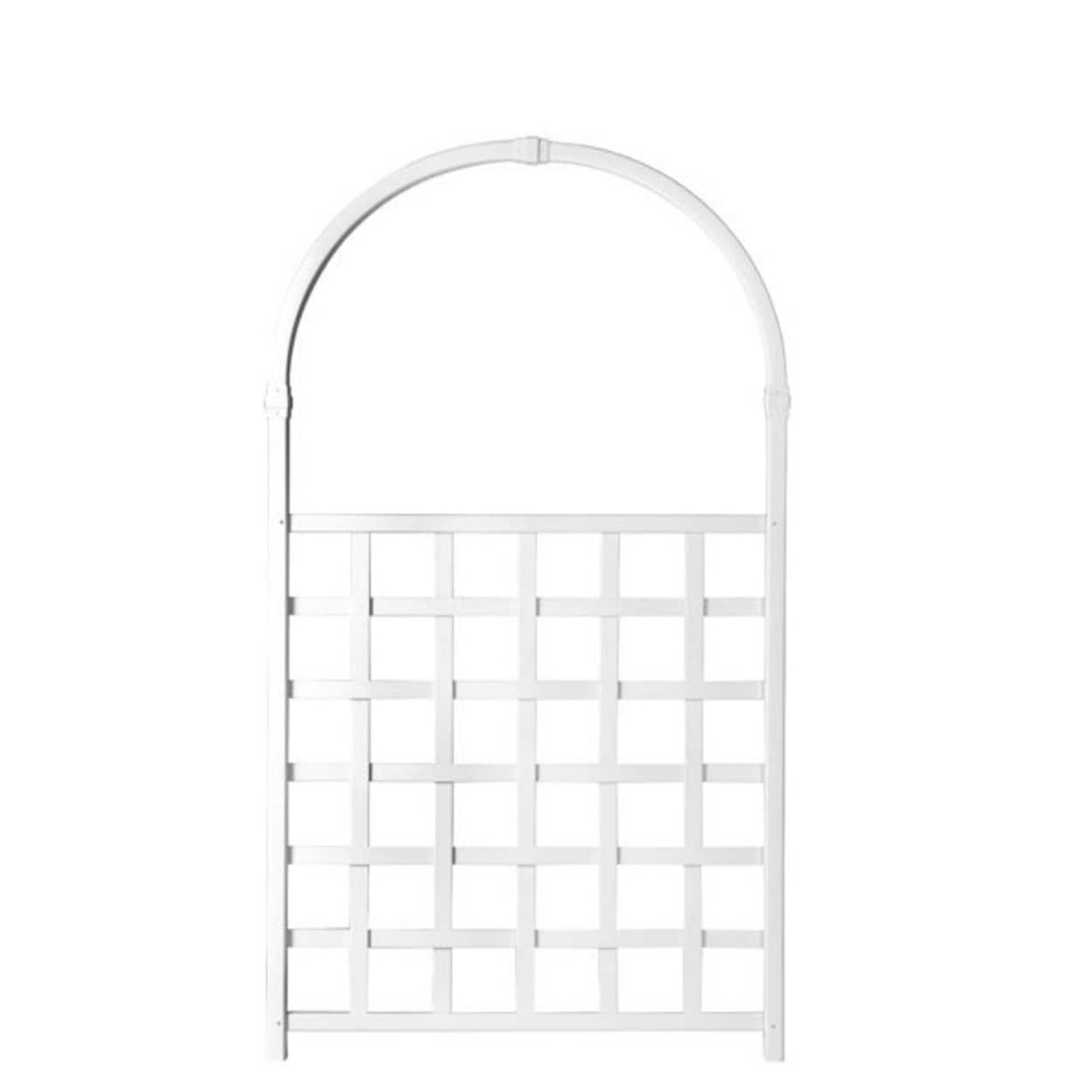 AHIOU HOME ZAAHD-HQ1E37GT Newark 42-in W x 75-in H White Vinyl Garden Trellis For Climbing Plants For Cucumbers For Roses For Tomatoes