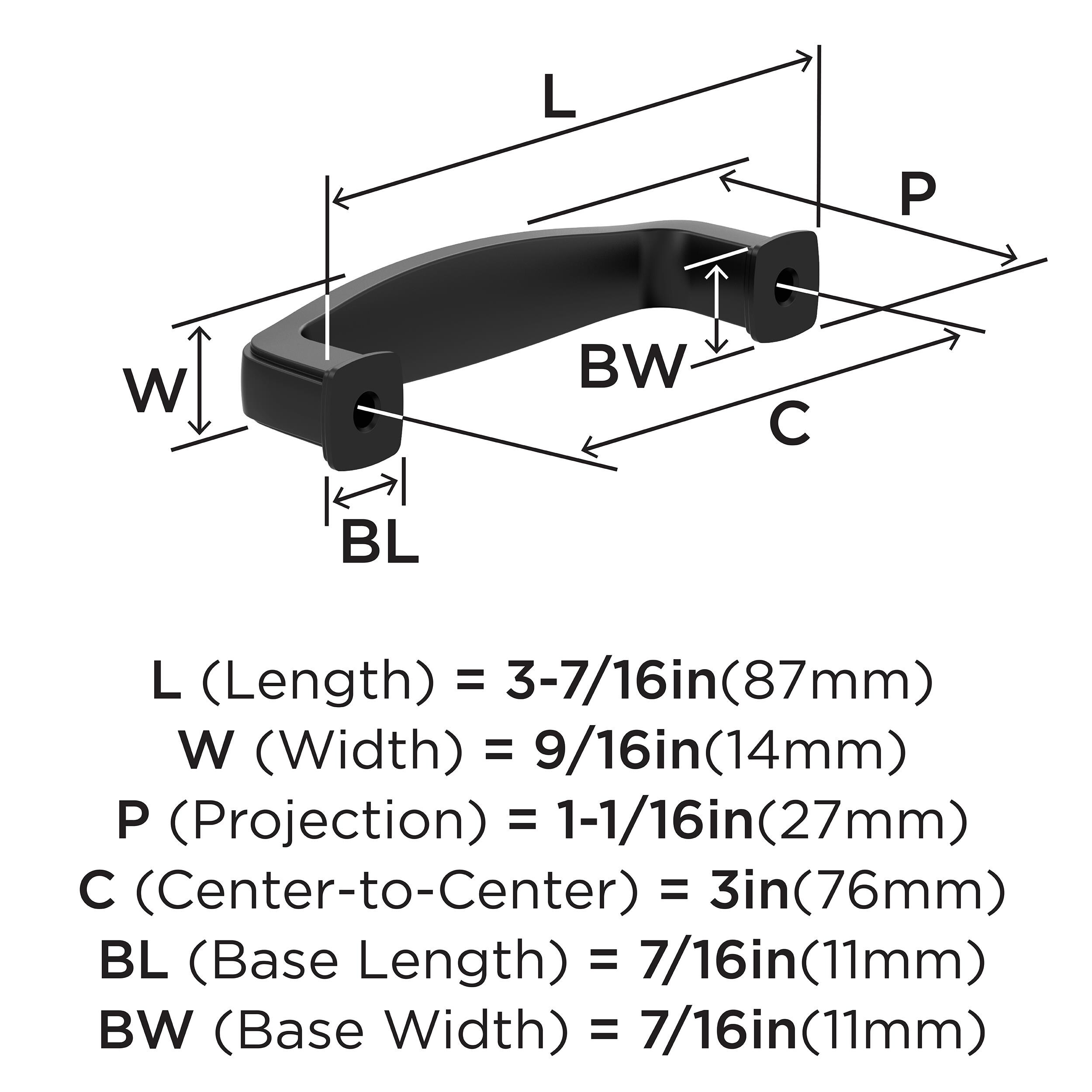 Amerock 25VMP37050MB Cabinet-Pulls - View #4