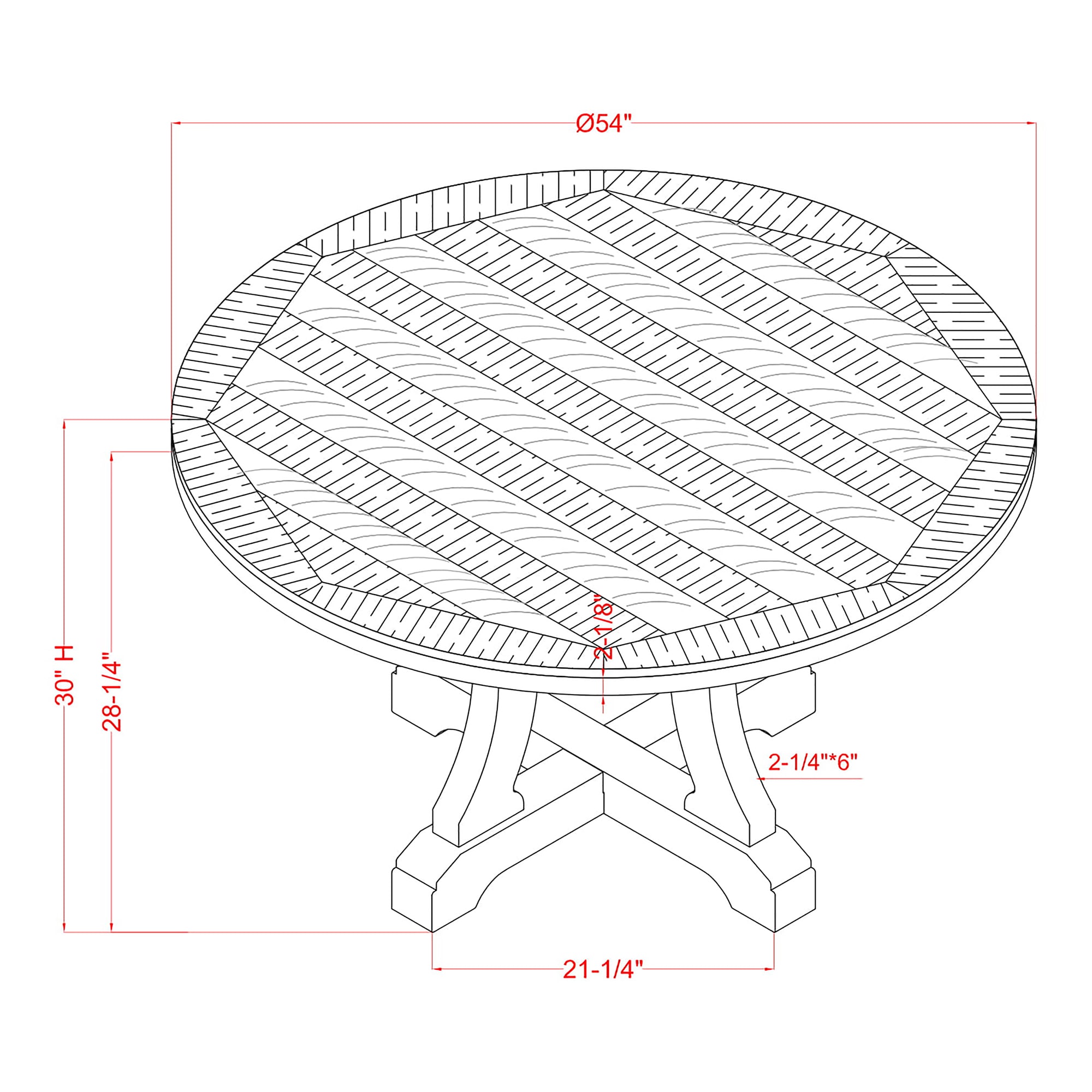 Furniture of America IDF-3417LB-RT Dining-Tables - View #7