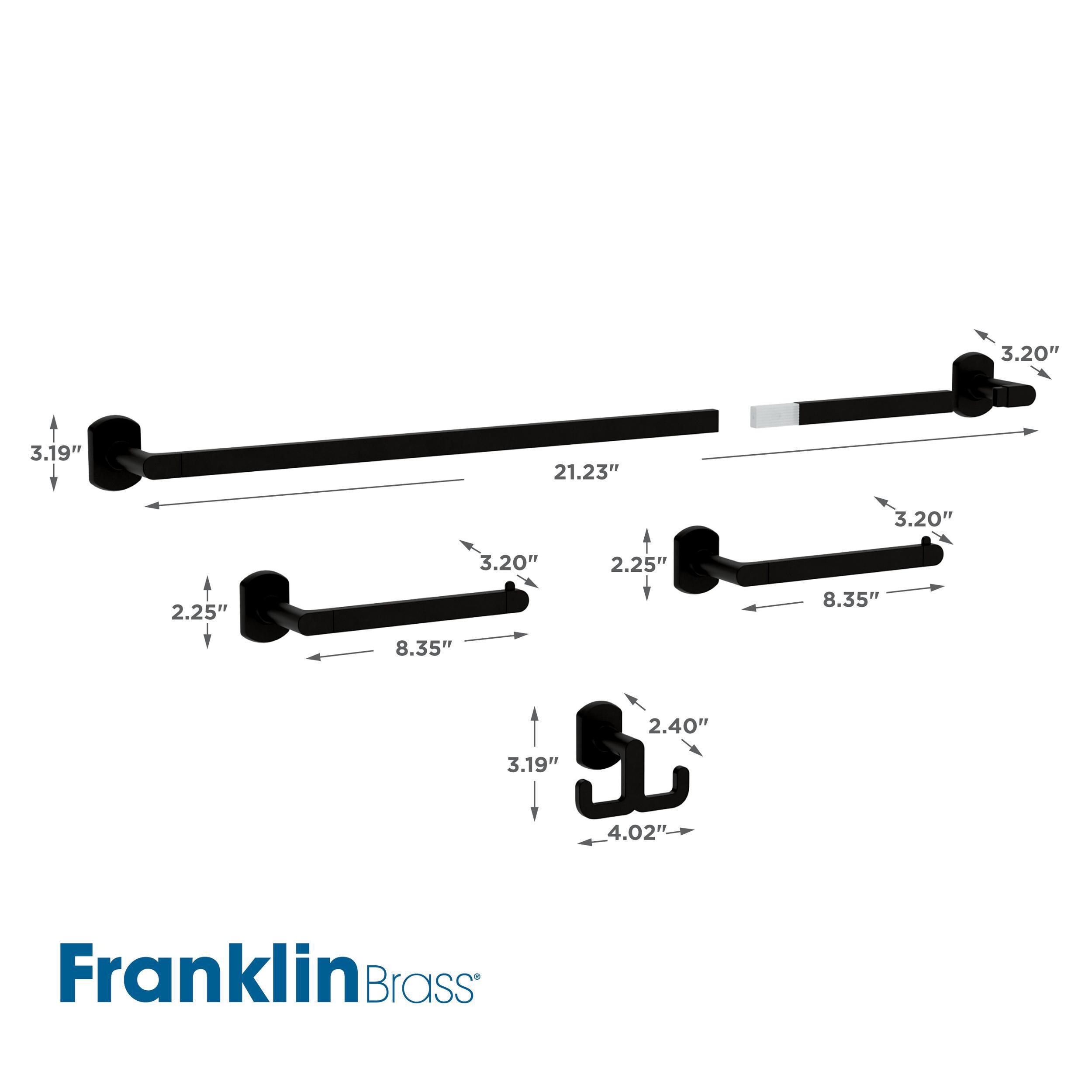 Franklin Brass 4-Piece Granville Matte Black Decorative Bathroom ...