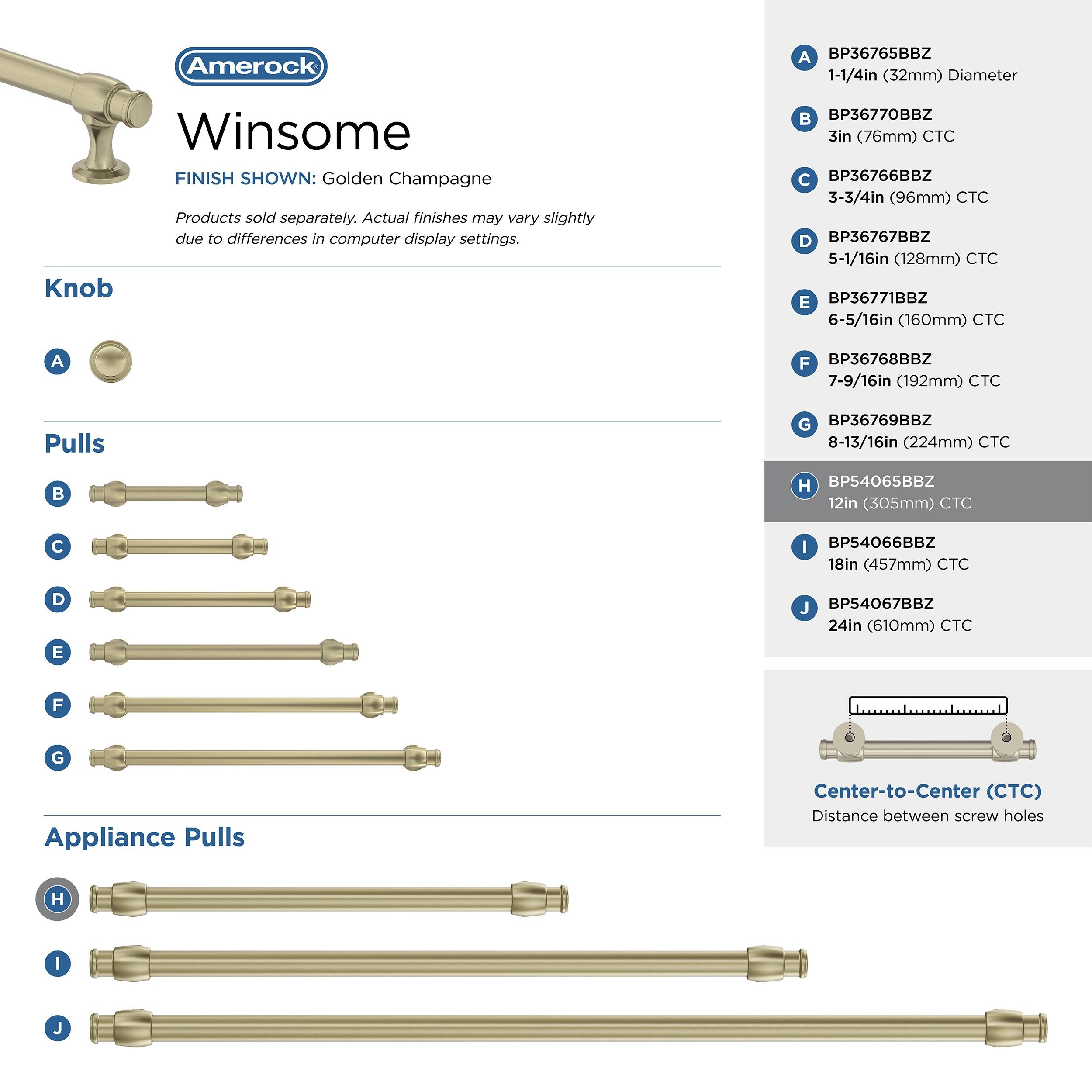Amerock BP54065BBZ Cabinet-Pulls - View #6