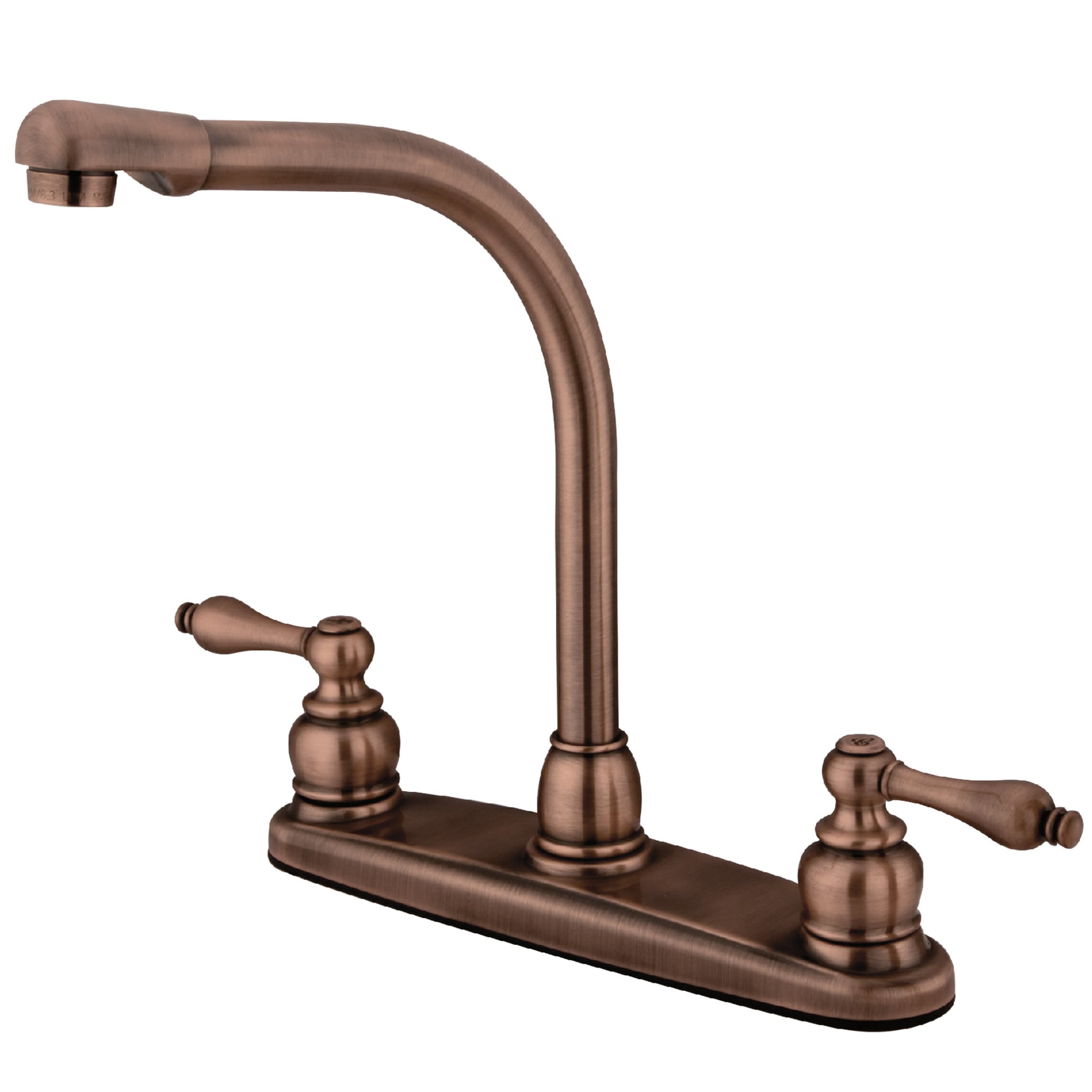 Elements of Design EB716ALLS Victorian Antique copper Double Handle Deck-mount Kitchen Faucet ( Deck Plate Included )