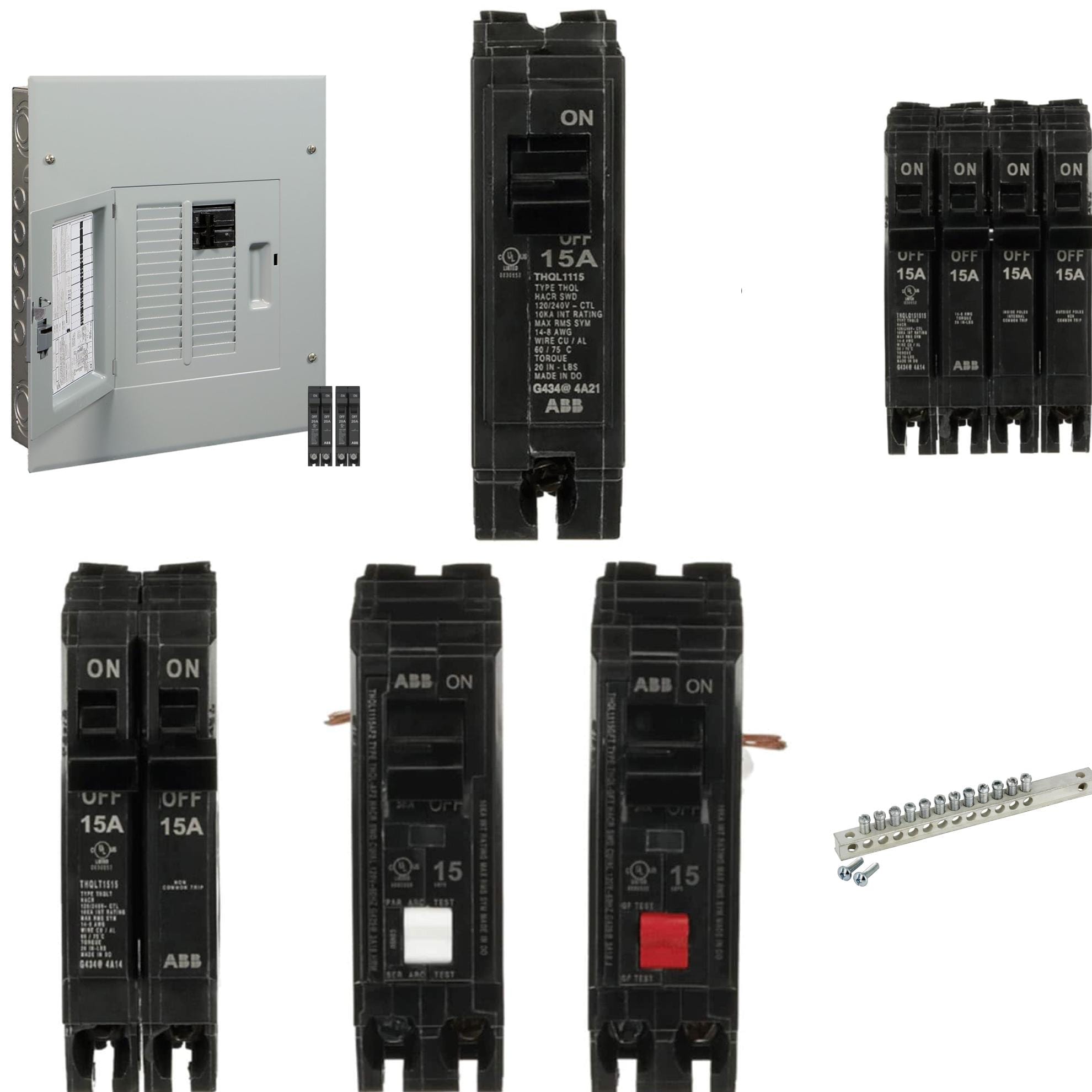 ABB  ReliaHome T-Series 100 -Amp 12 -Spaces 24 -Circuit Indoor Main Breaker Load Center (Value Pack) and Accessories Collection