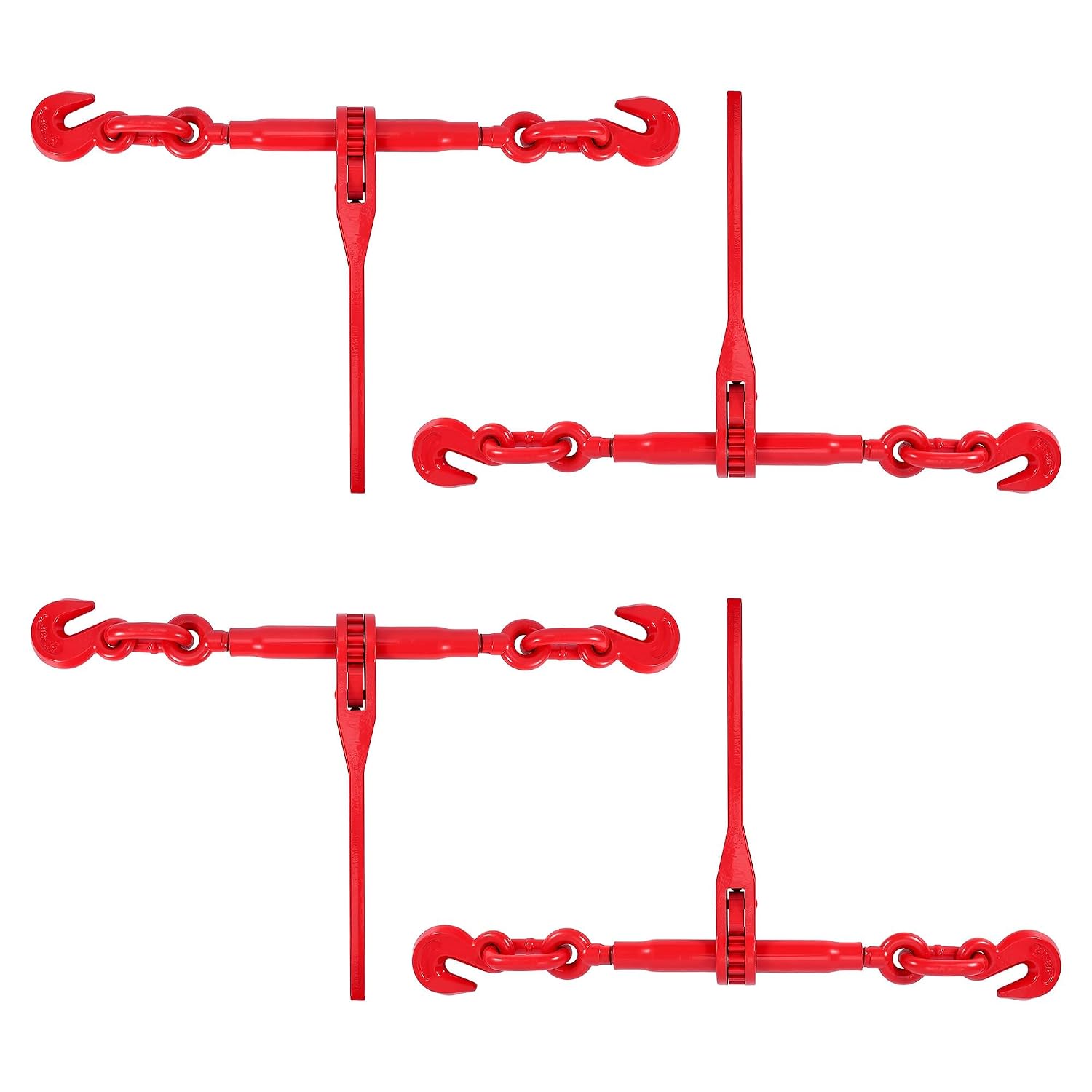 GAOMON 4 Pack Ratchet Load Binder 9200 lbs Capacity for 3/8 in-1/2 In G70 G80 Chains