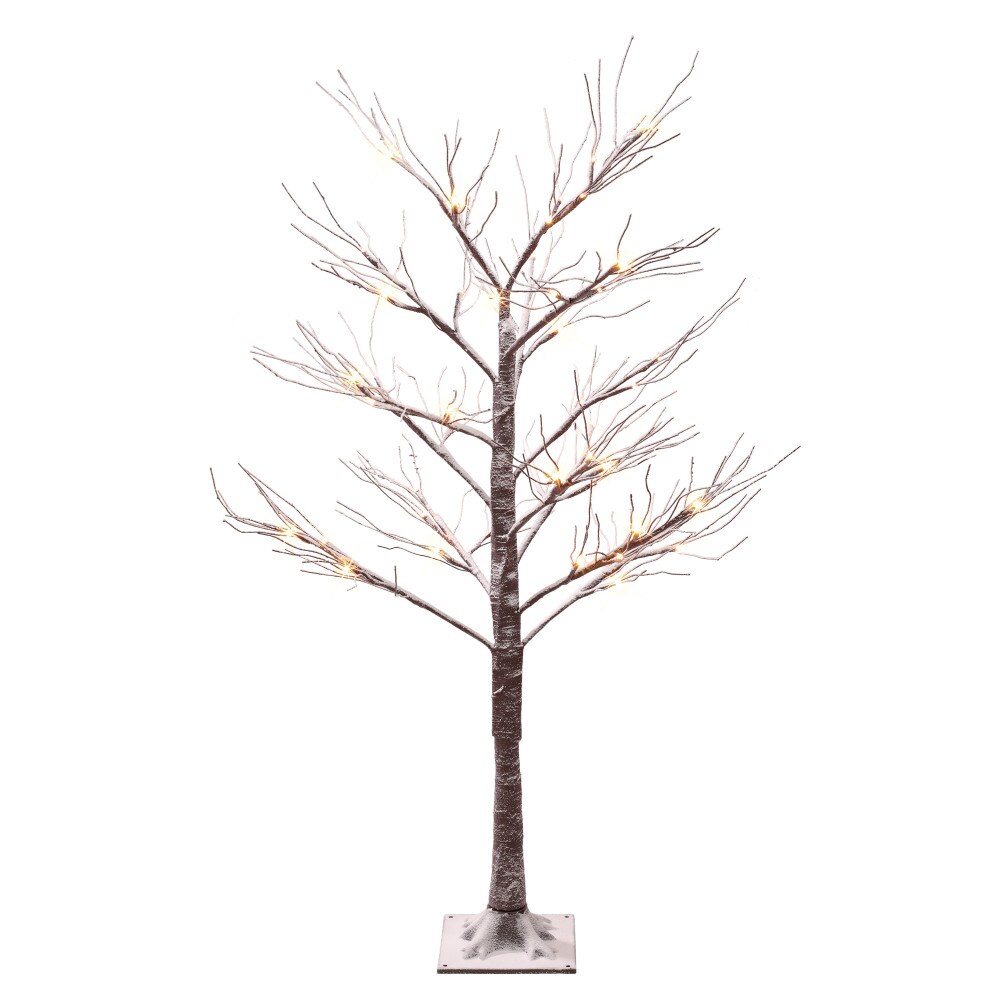 Puleo International DE2683LA-40 4-ft Pre-lit Brown Artificial Christmas Tree with White LED Lights