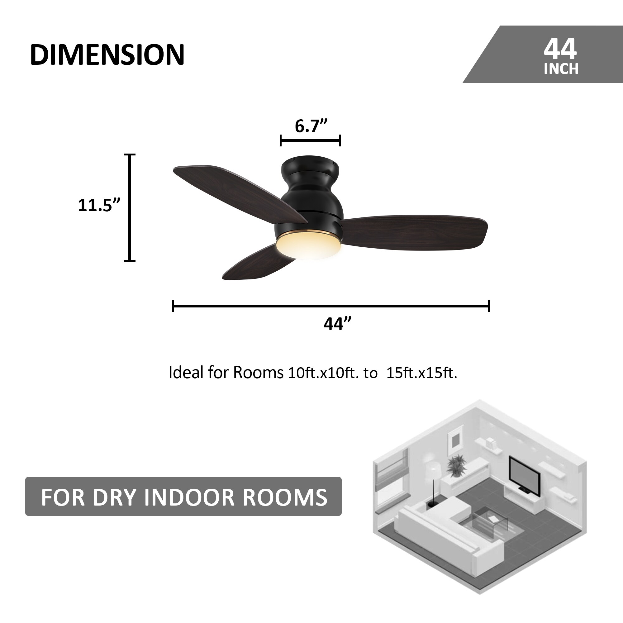 CARRO USA LYDC443Q-L11-BG-1-FM Ceiling-Fans - View #9