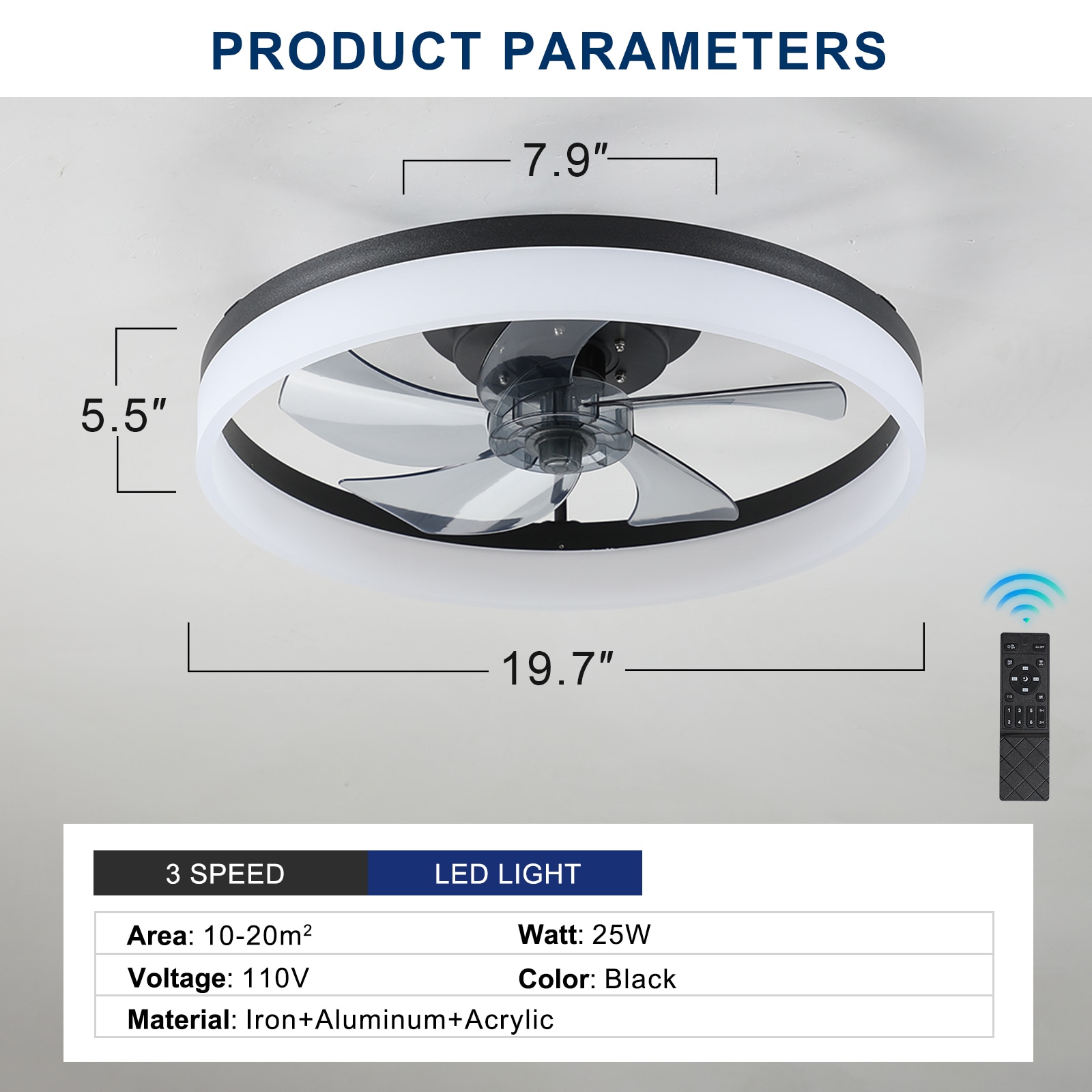 WELLFOR AMAS-C02 Ceiling-Fans - View #7