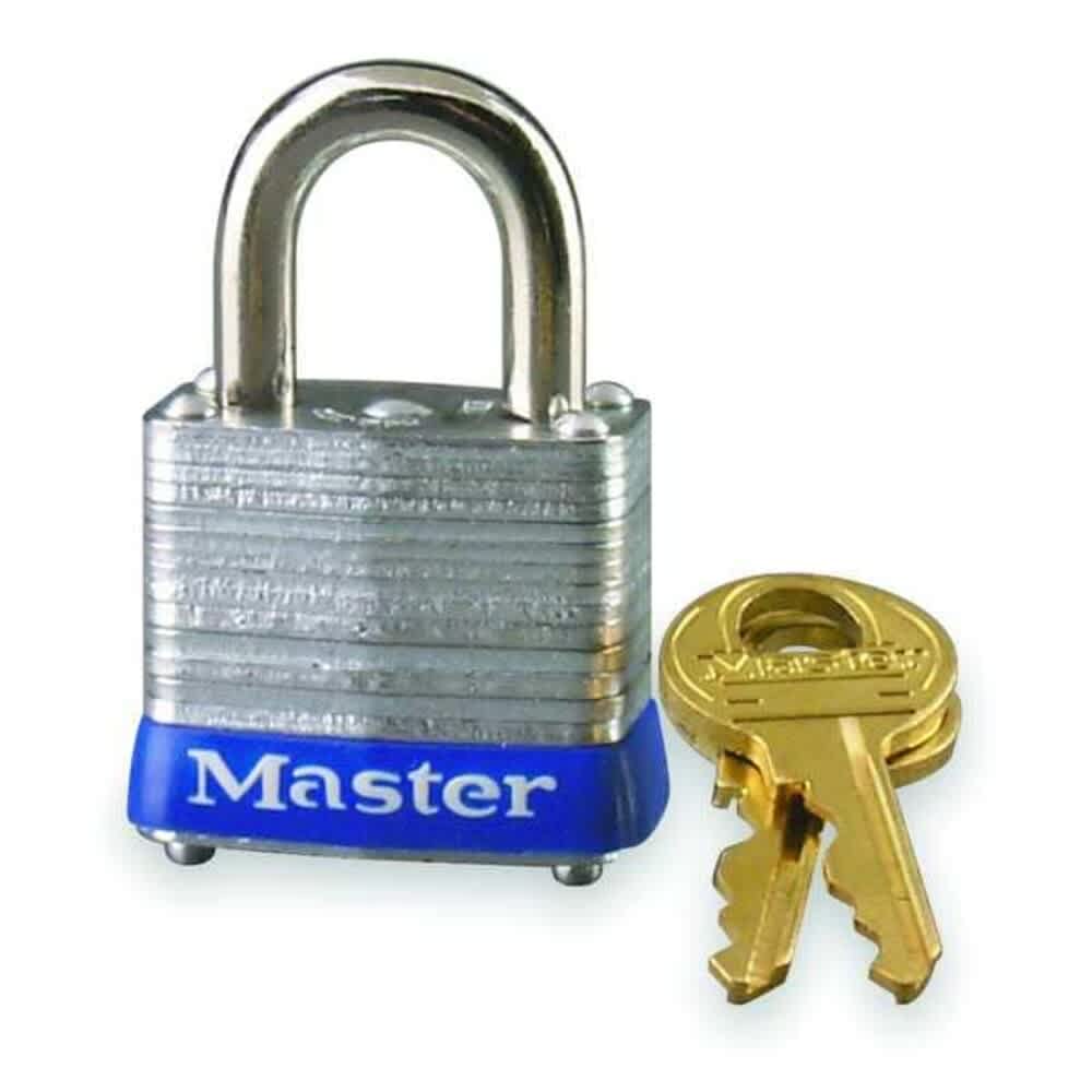 Master Lock Padlock Keyed Alike Standard Shackle Rectangular Steel Body Steel Shackle 1/2 in W #7KA