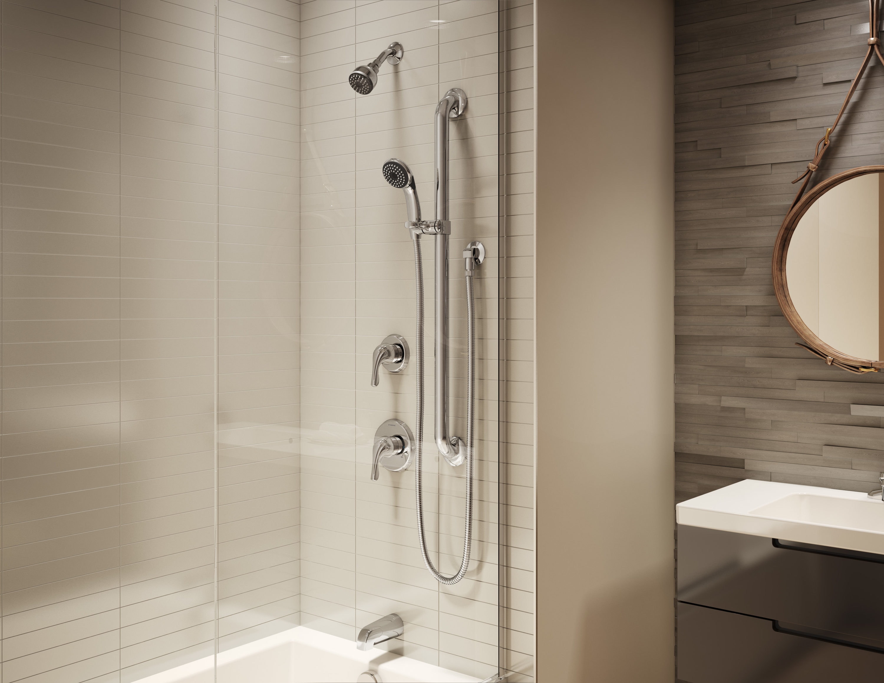 Symmons S-9603-PLR-TRM Tub-Shower-Faucets - View #2