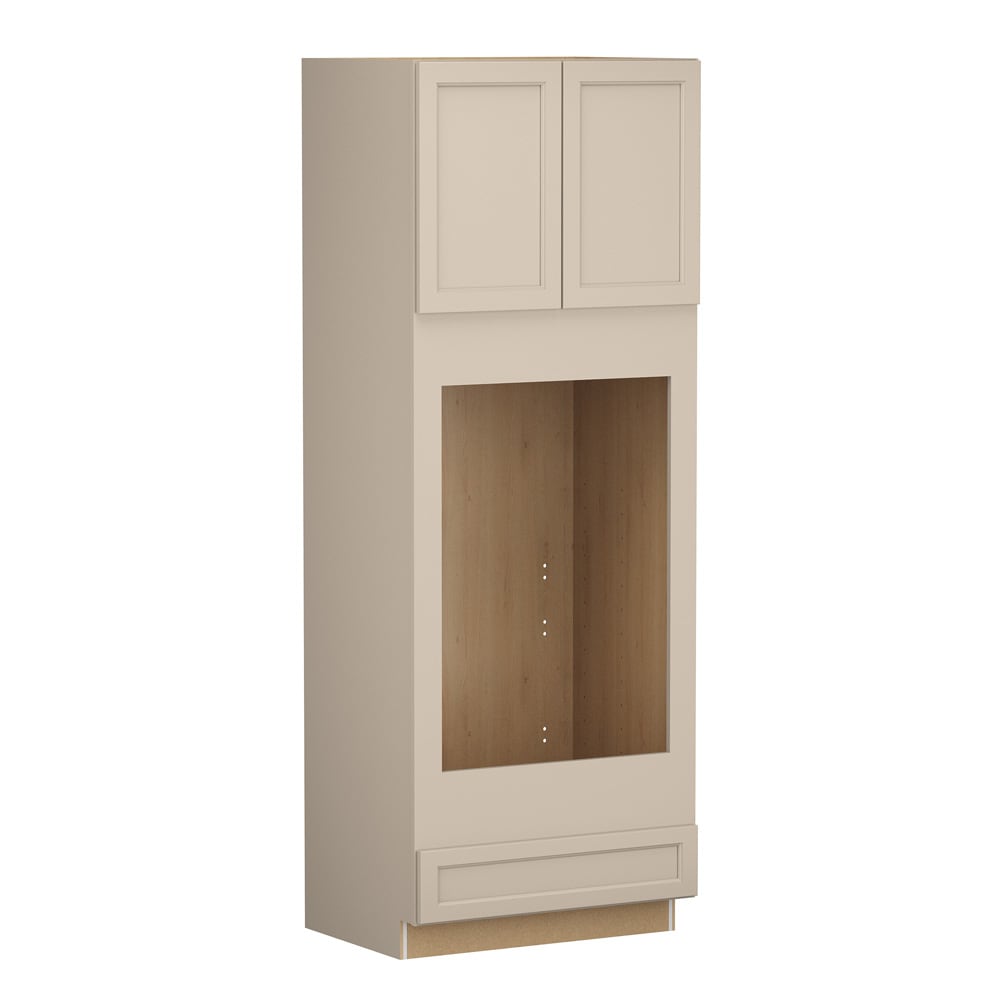 Shenandoah Glasson 33-in W x 84-in H x 24-in D Oat Painted Double Oven Base Fully Assembled Cabinet Recessed Panel Transitional