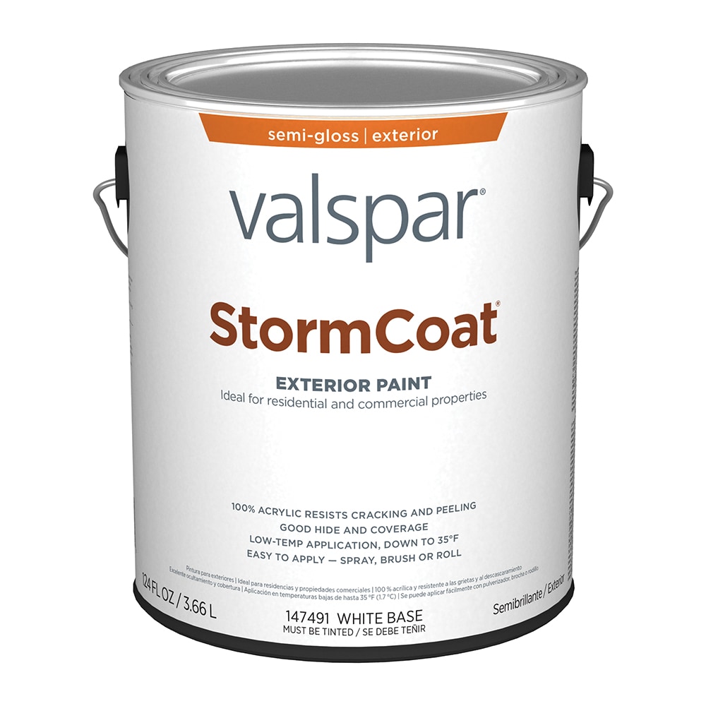 Valspar Pro Storm Coat Semi-gloss Pastel Tintable Exterior Paint 