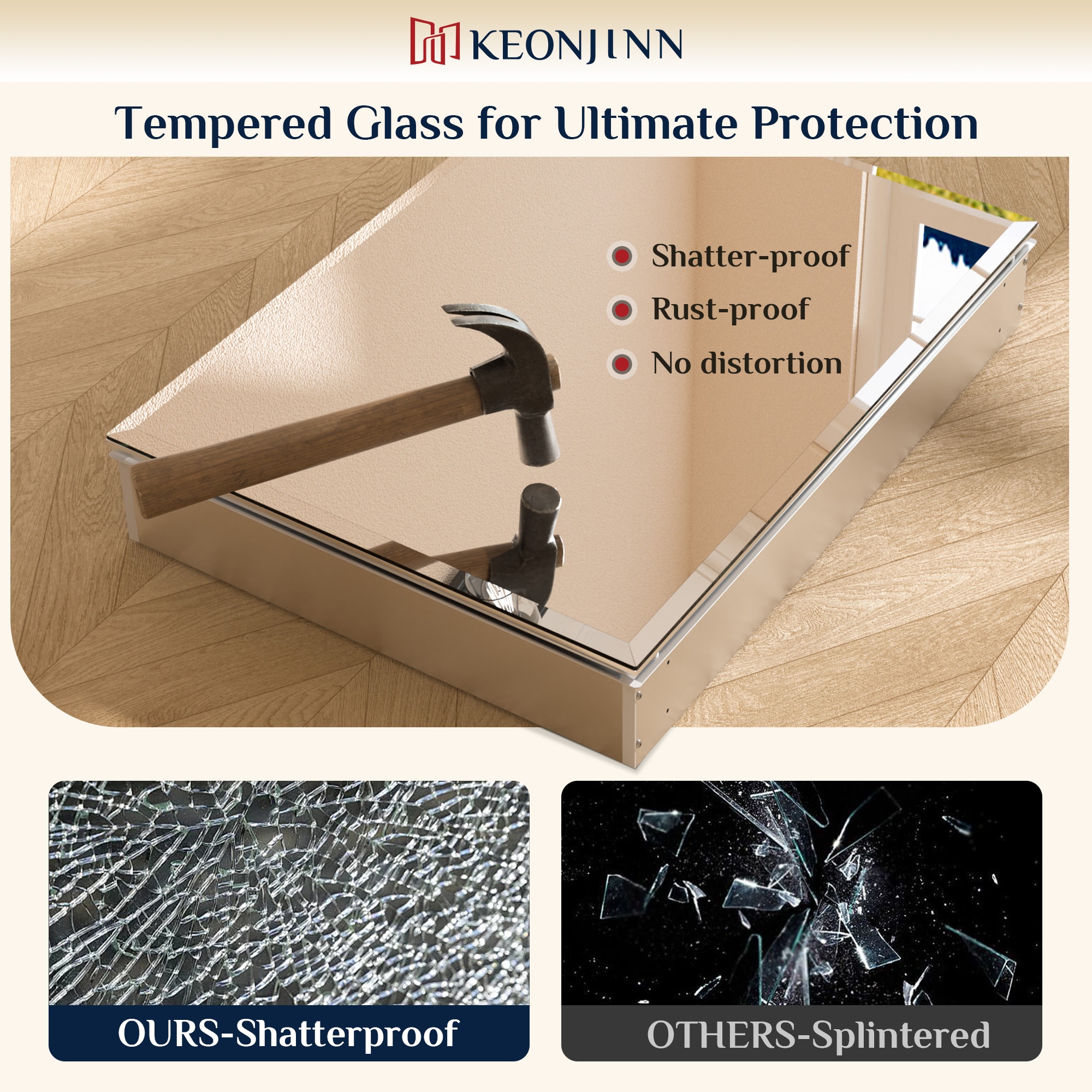 Keonjinn LW-JG-FJXP-4161-SI Bathroom-Medicine-Cabinets - View #10