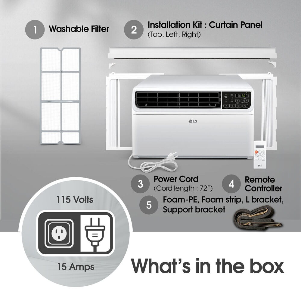 LG 250sq ft Window Air Conditioner with Remote (230Volt, 6000BTU