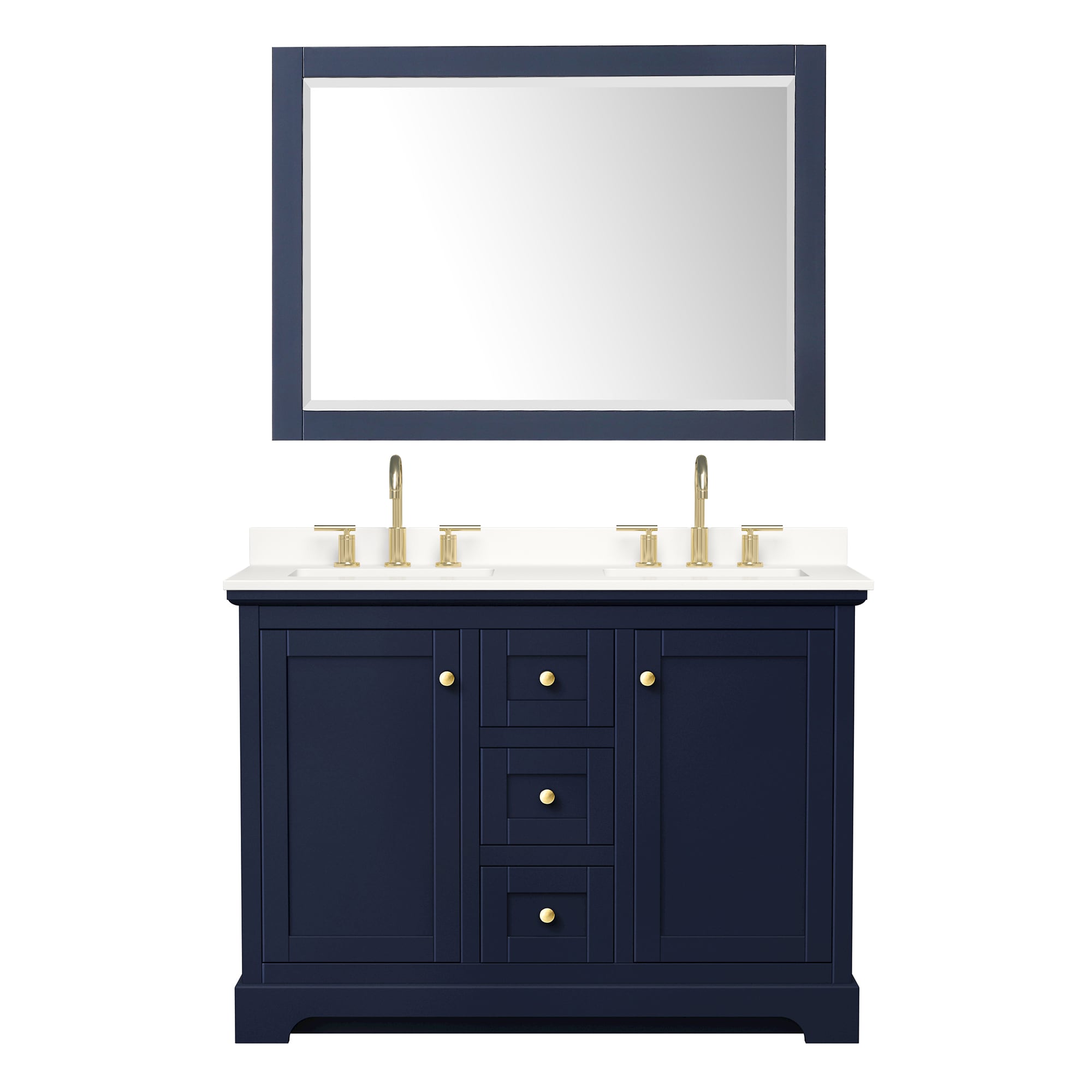 Wyndham Collection WCV232348DBLWQUS3M46 Bath-Vanity-Combo - View #2