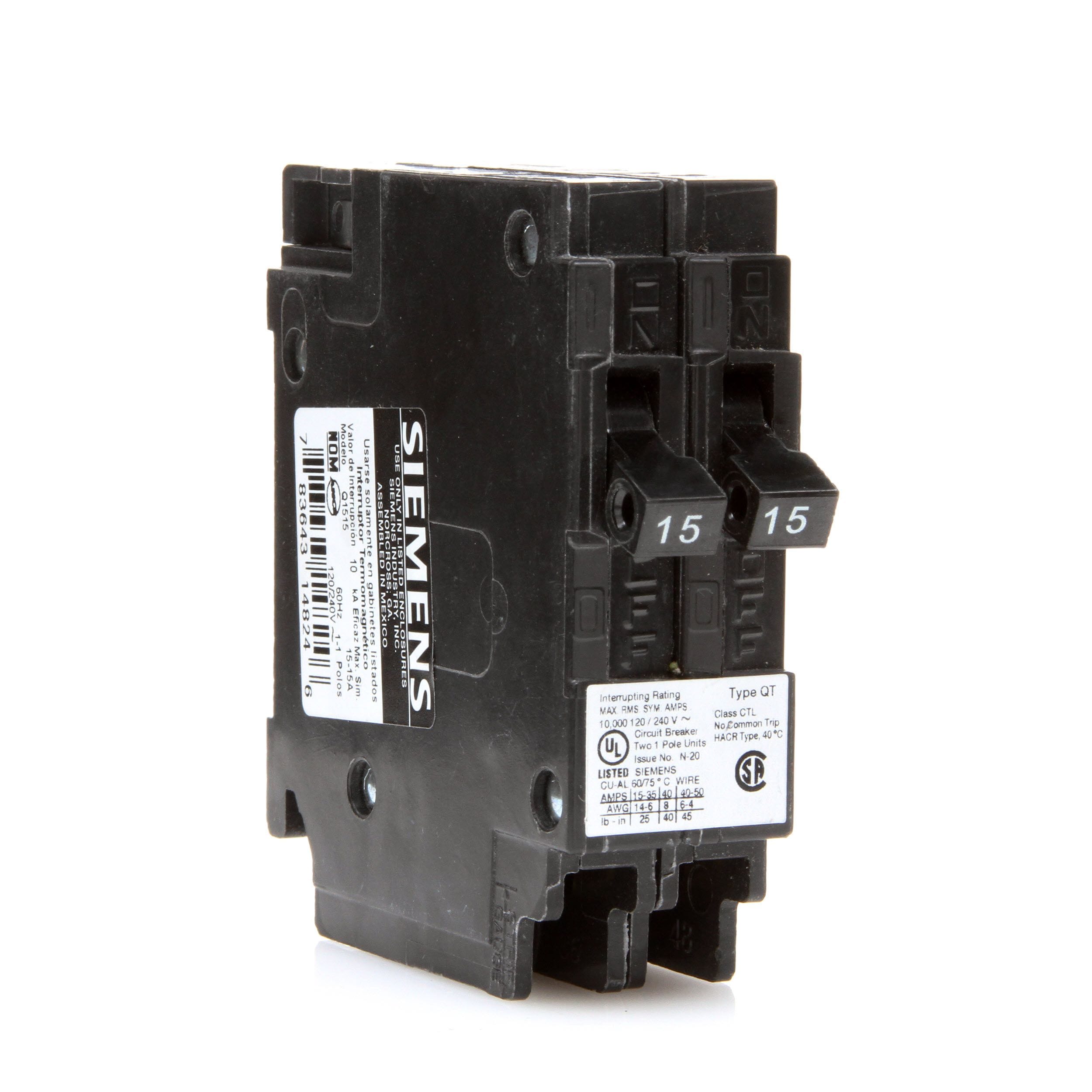 ITE Circuit Breaker QT1-1515 15/15A/1P/120/240V USED QTI-1515 