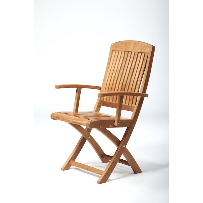 Teak Wood Frame Stationary Dining Chair, Patio Chairs Under 100
